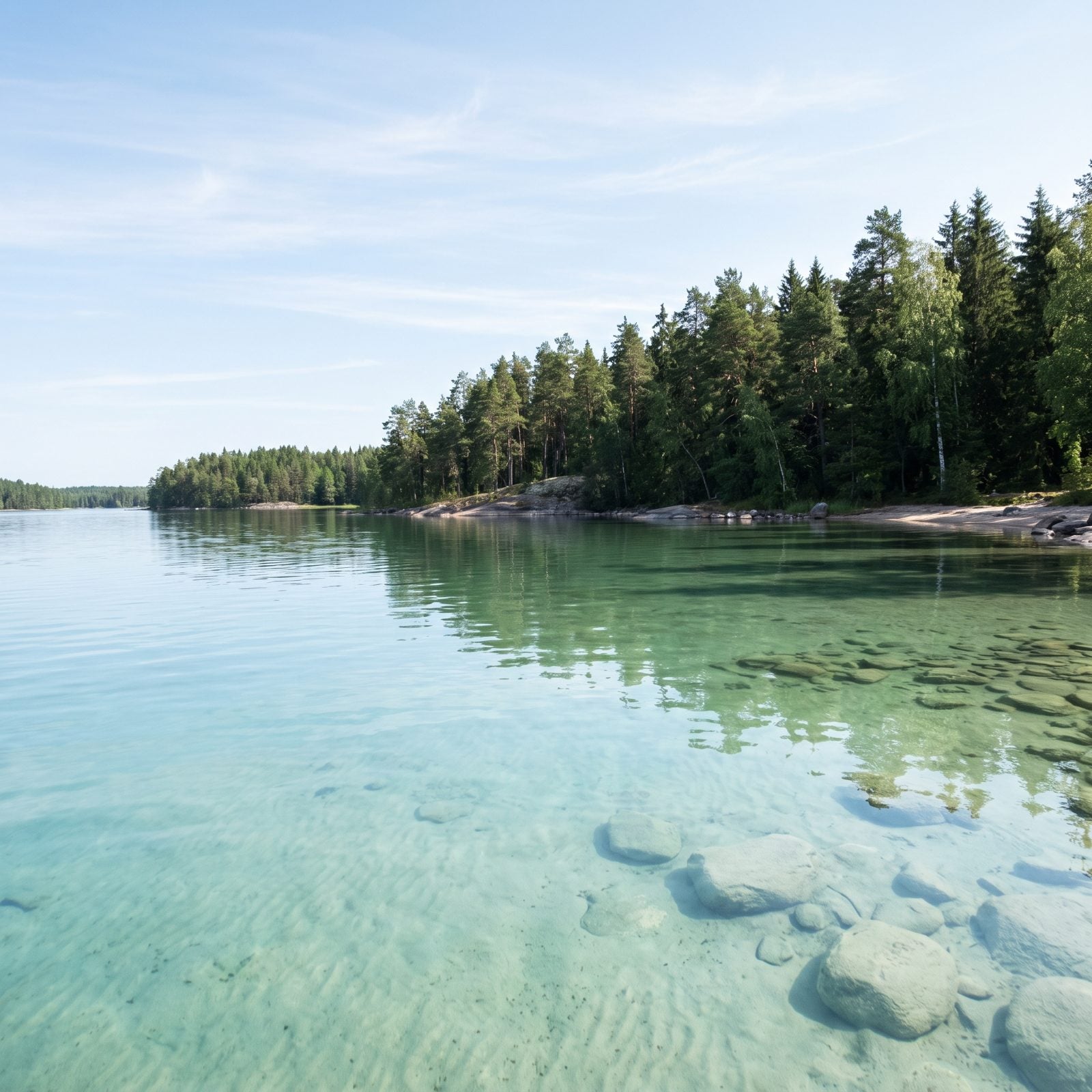 Lake Puruvesi, Finland: Pale Sand Reading Caribbean Through Nordic Water