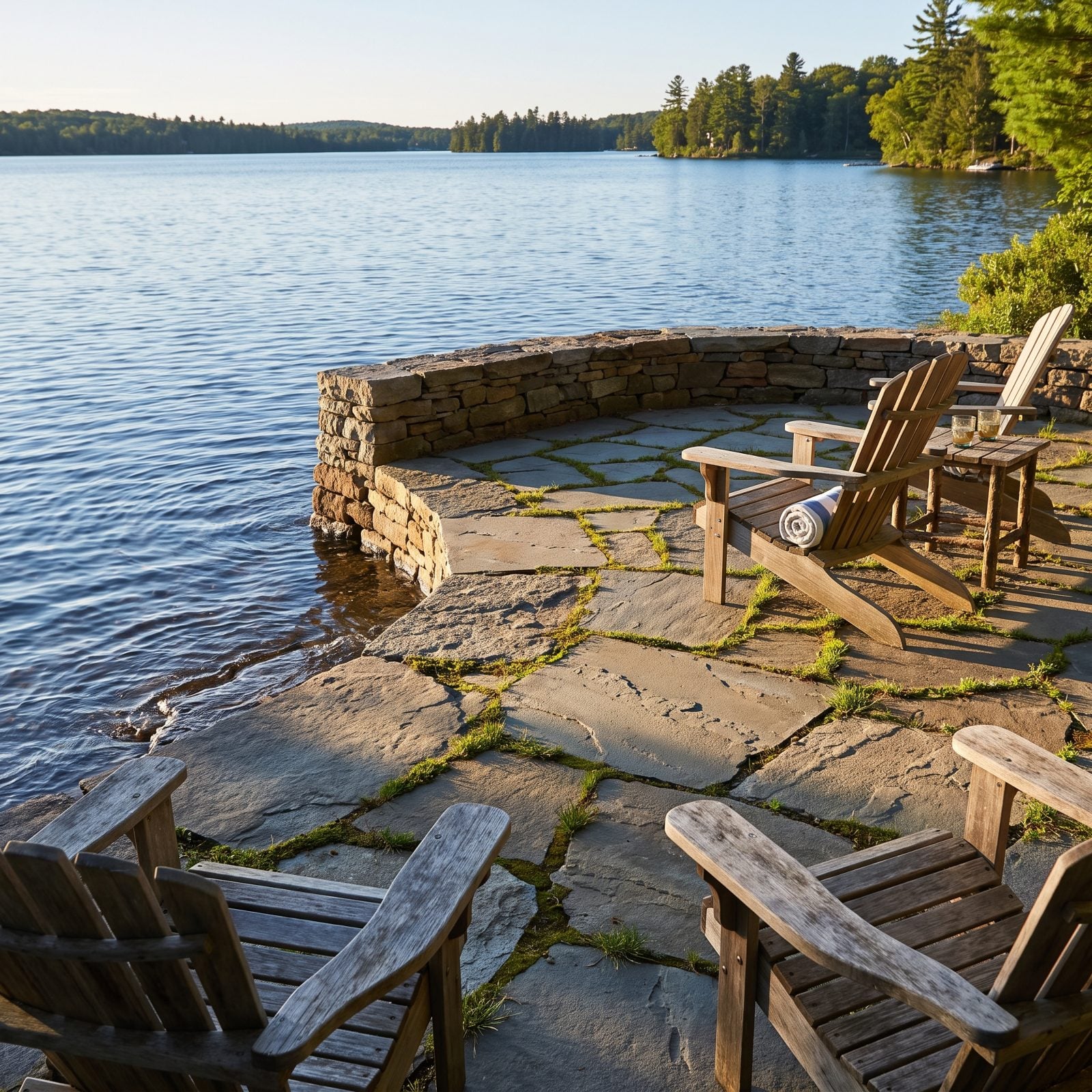 A Lakeside Patio at the Water's Edge