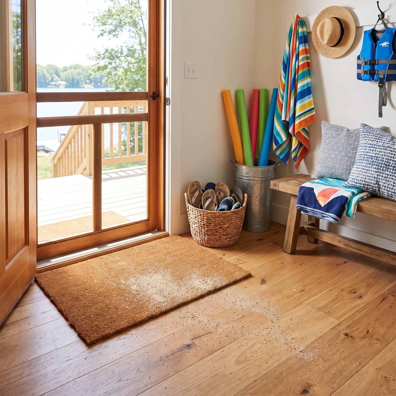 A Little Sand Inside the Entry, A Good Mat Handles Waterfront Traffic