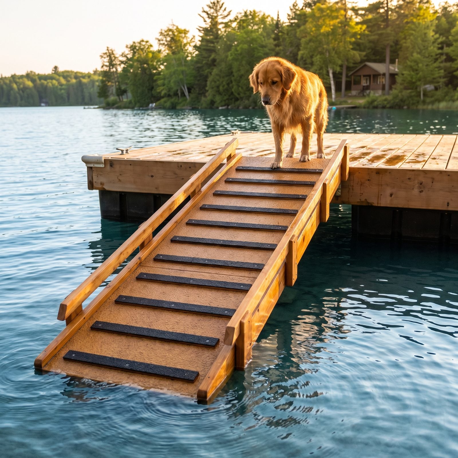 A Low-Angle Dog Ramp With Grippy Cross Slats