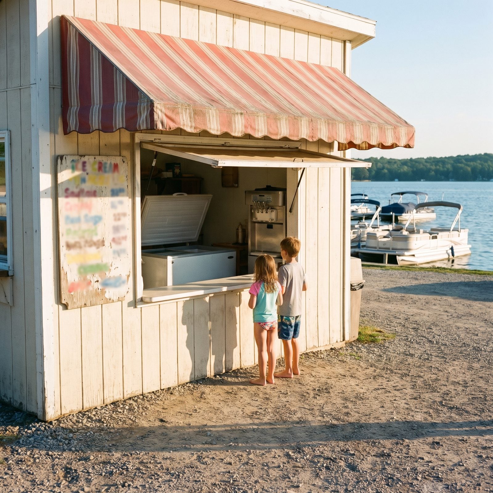 The marina ice cream stand that ran your entire week
