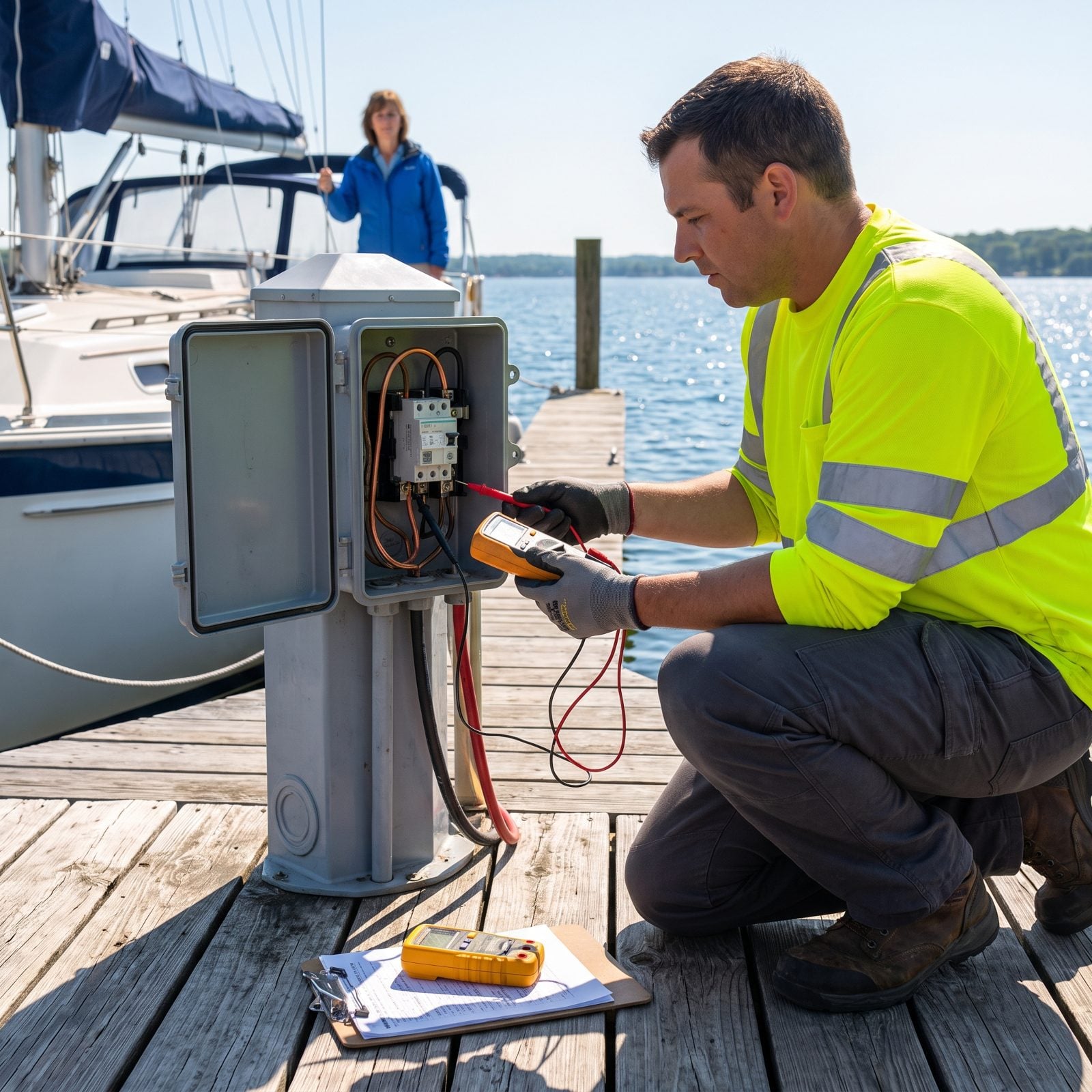 Marine Electrical Inspections for Dock Outlets and Shore Power