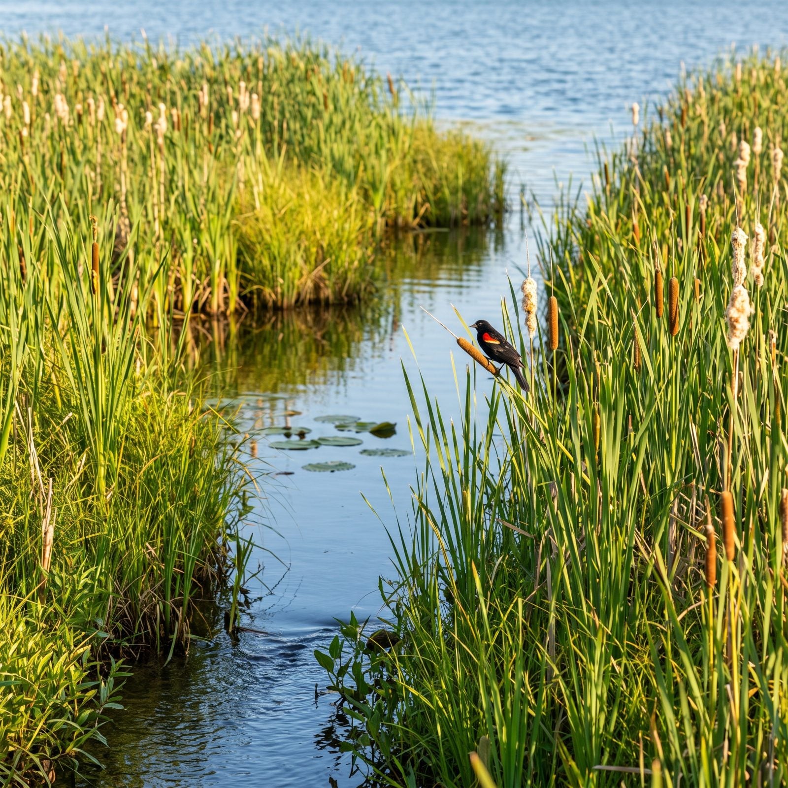 Marshes Stitched to the Lake at Inlet and Outlet Streams