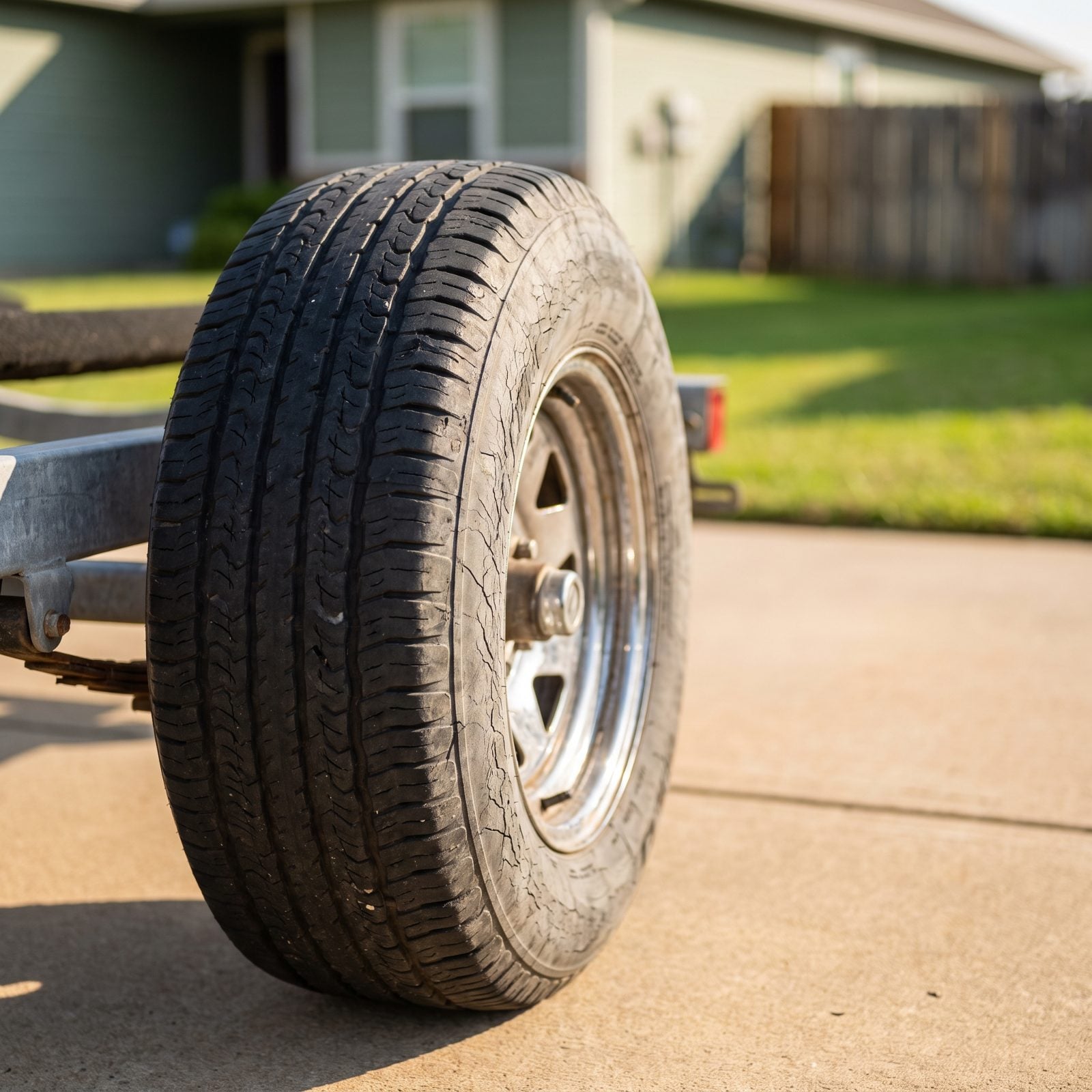 Missing Cracked Trailer Tires Because the Tread Looks Good