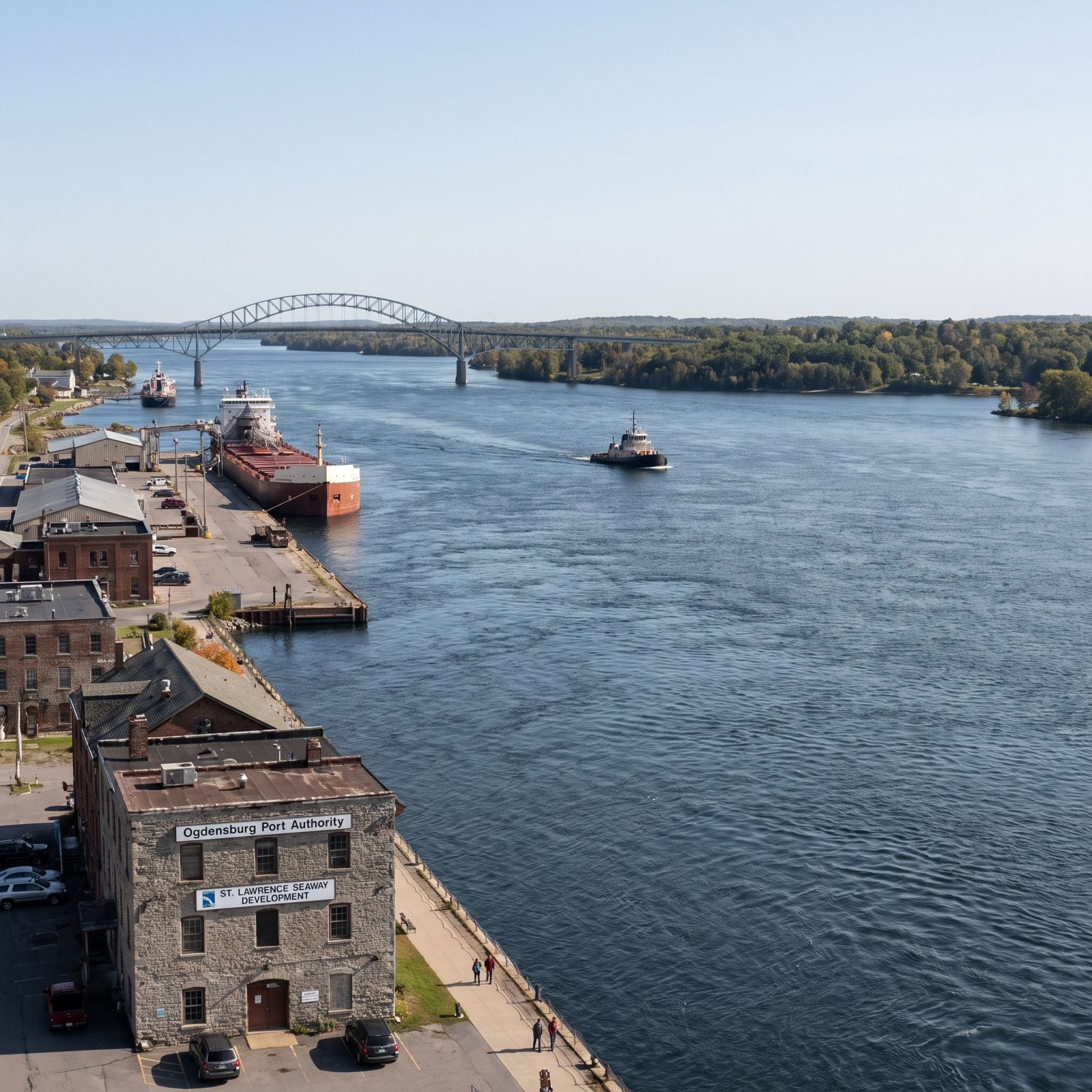 Ogdensburg, New York, A Working St. Lawrence Port Looking Straight at Canada