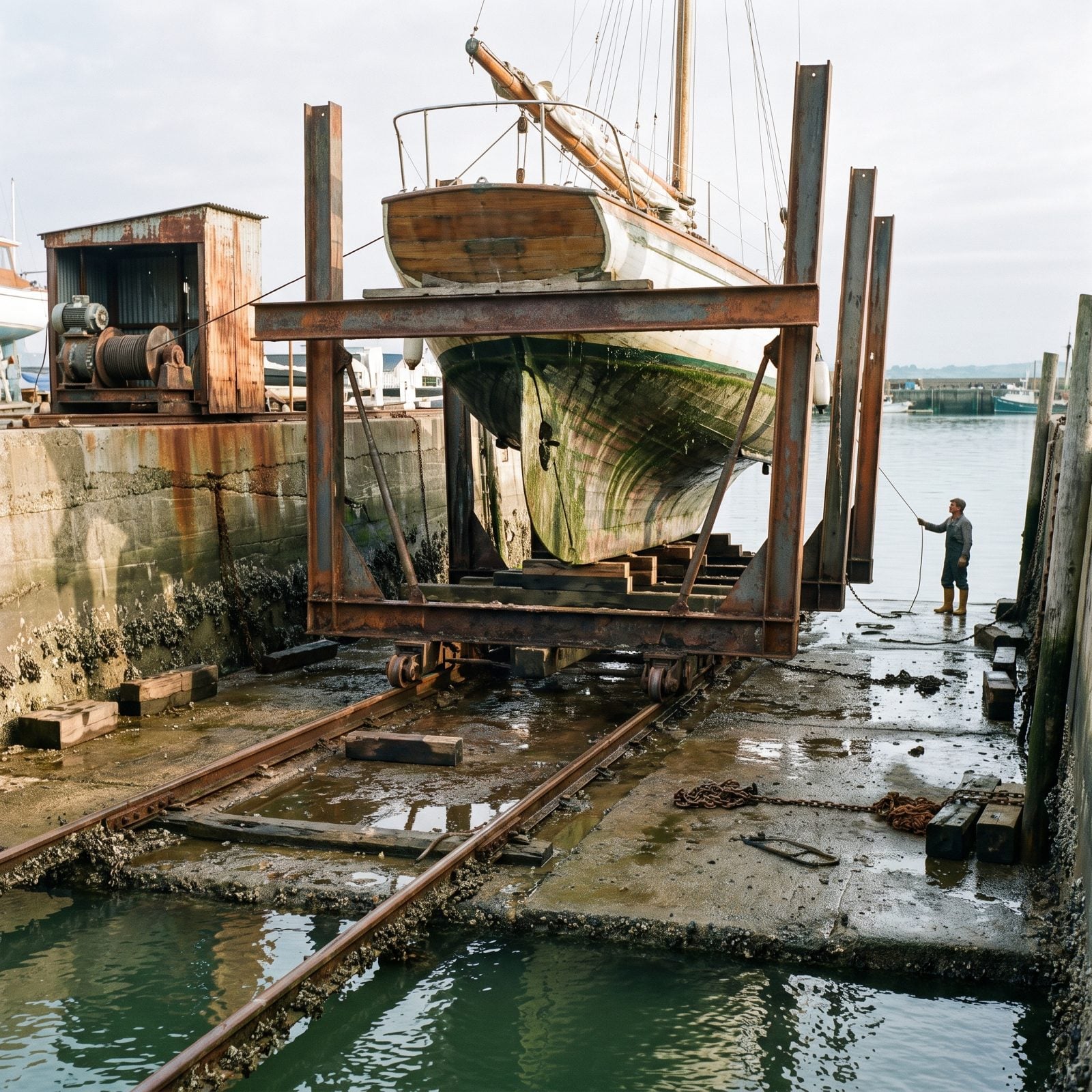 The Old Marine Railway That Hauled Boats Out on Rails