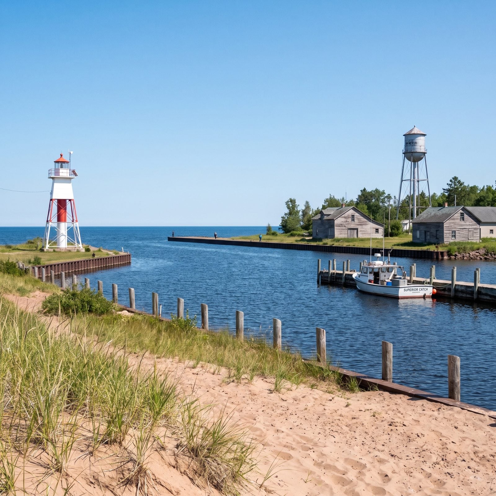 Ontonagon, Michigan, An Old Mining Port at the Mouth of Its Namesake River