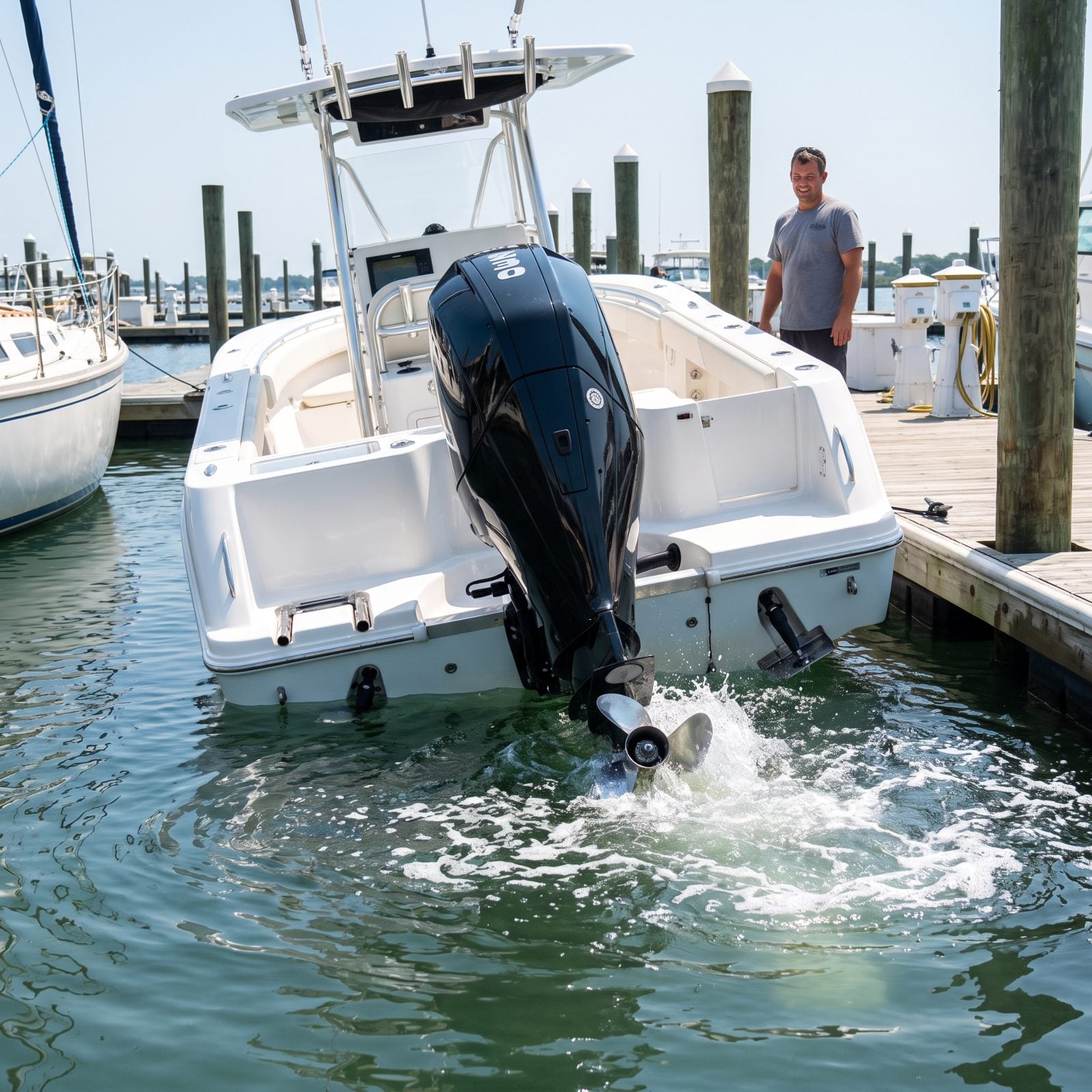 An Outboard or Sterndrive Is Trimmed Poorly for Low-Speed Control