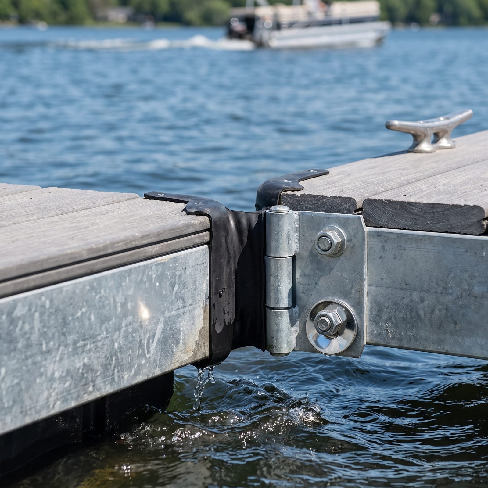 Passing Wakes Can Twist Loose Dock Connections Apart