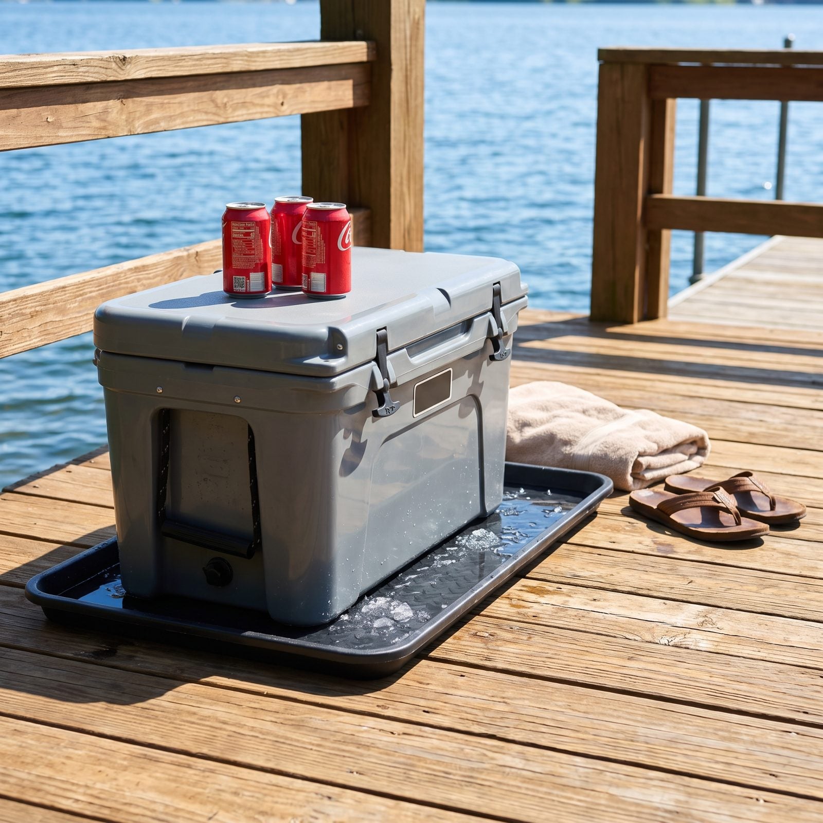 Place a Boot Tray Beneath the Drink Cooler
