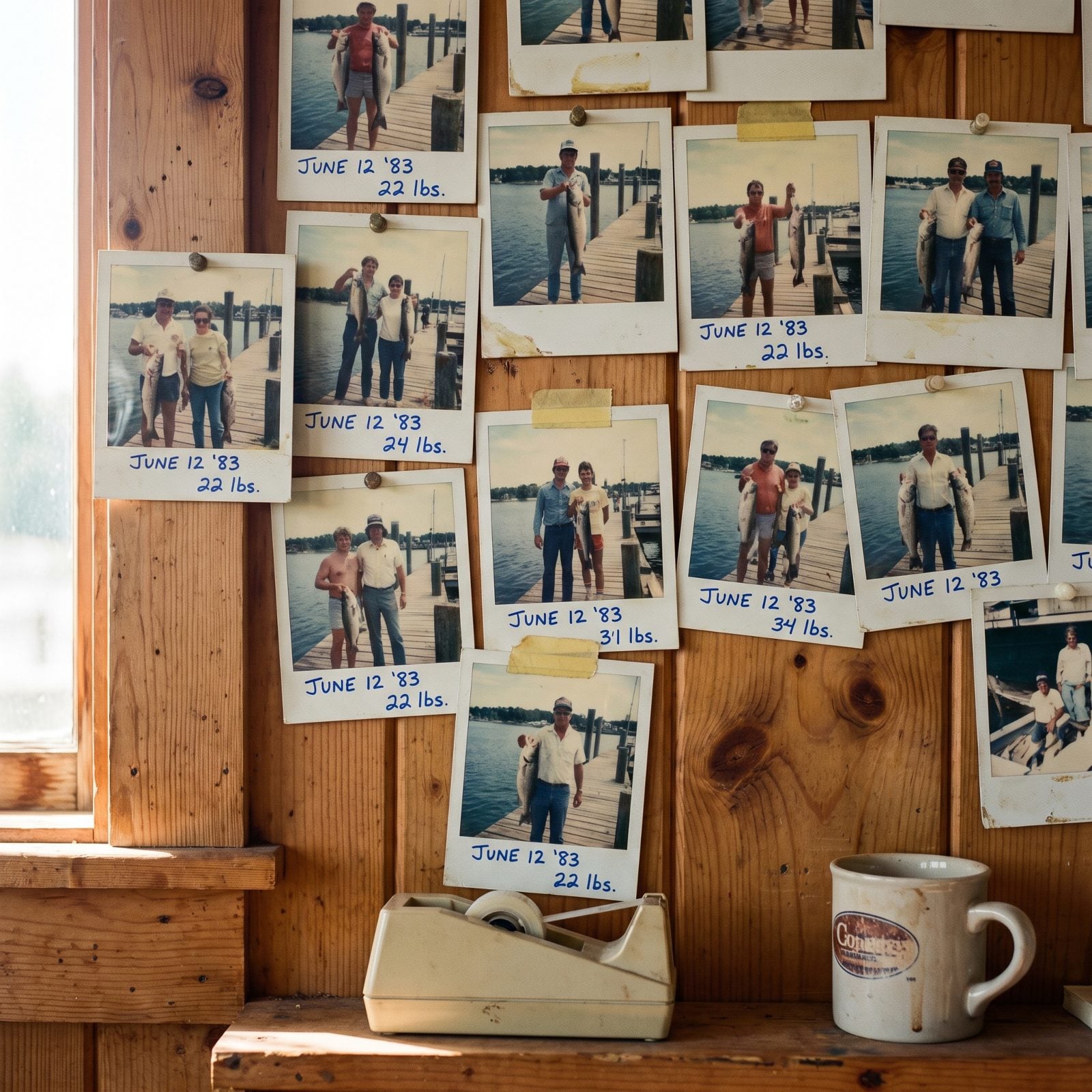 A Polaroid Wall of Memorable Catches