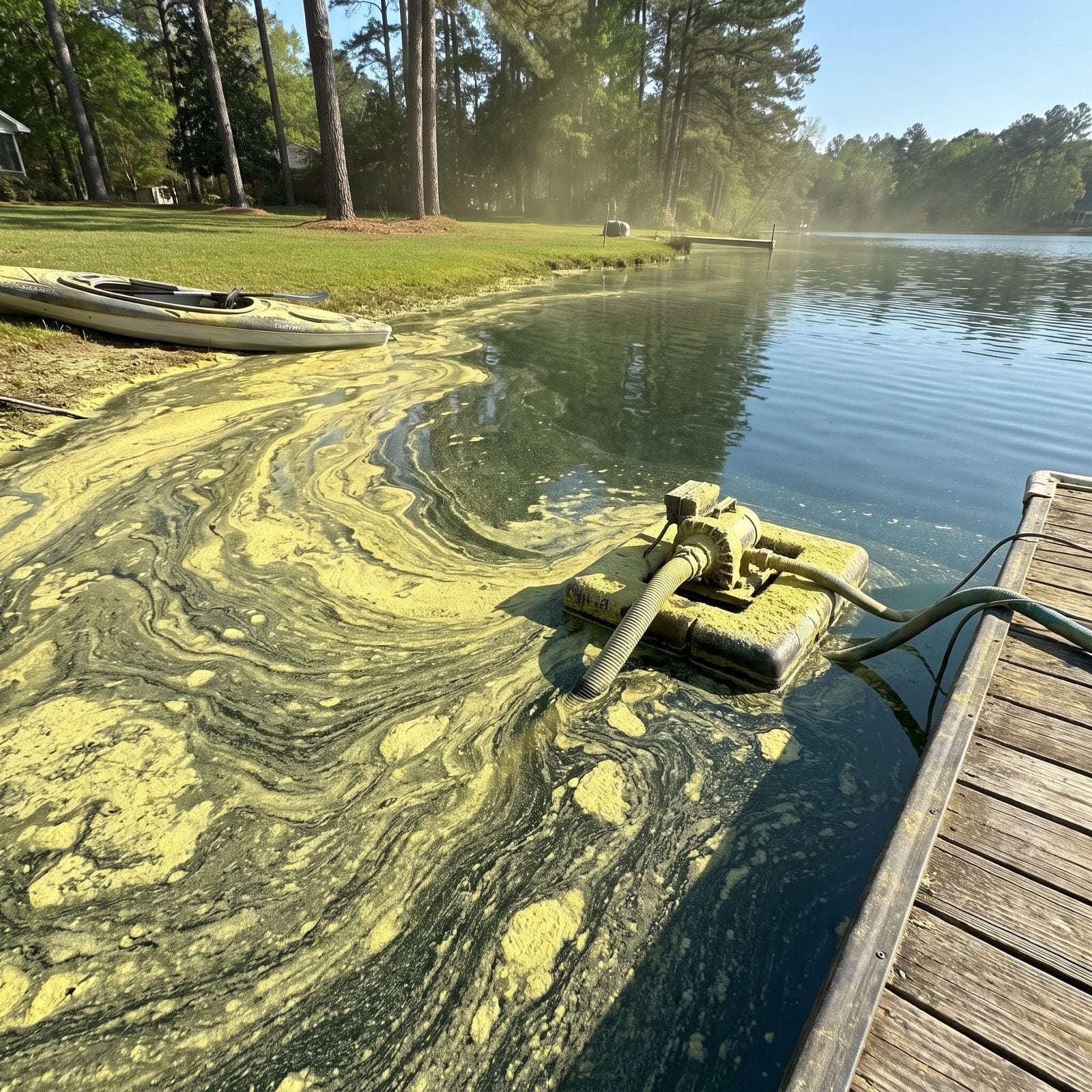 Pollen Mats Can Coat Shorelines and Clog Pumps
