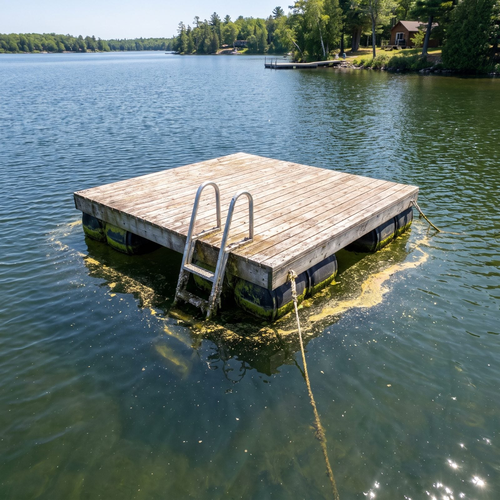 A Private Floating Swim Platform