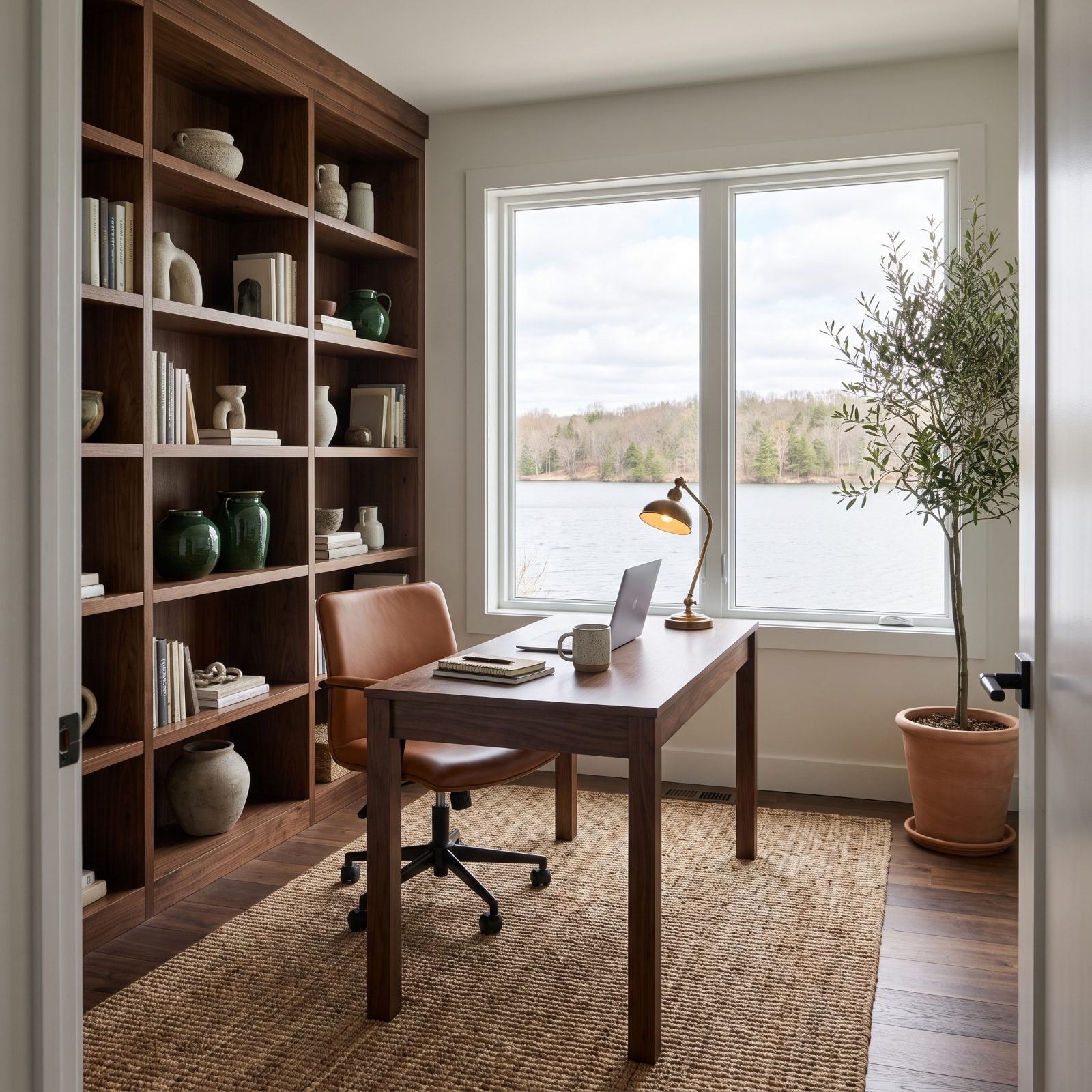 A Private Home Office With a Water View