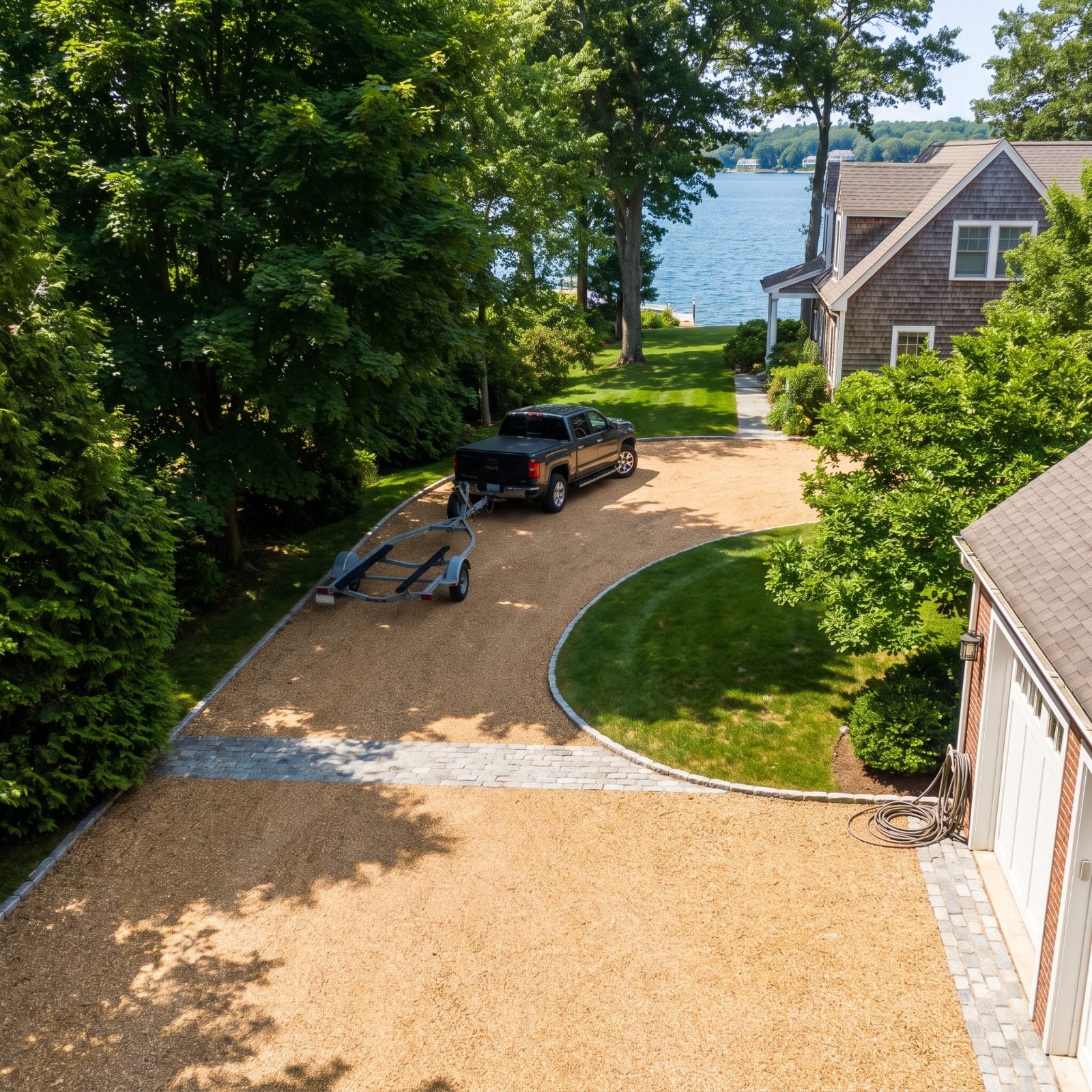 A Pull-Through Driveway for Easy Trailer Access