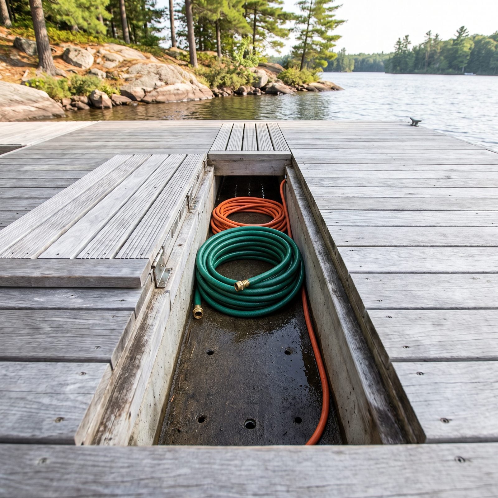 A Recessed Utility Channel for Hoses and Electrical Cords