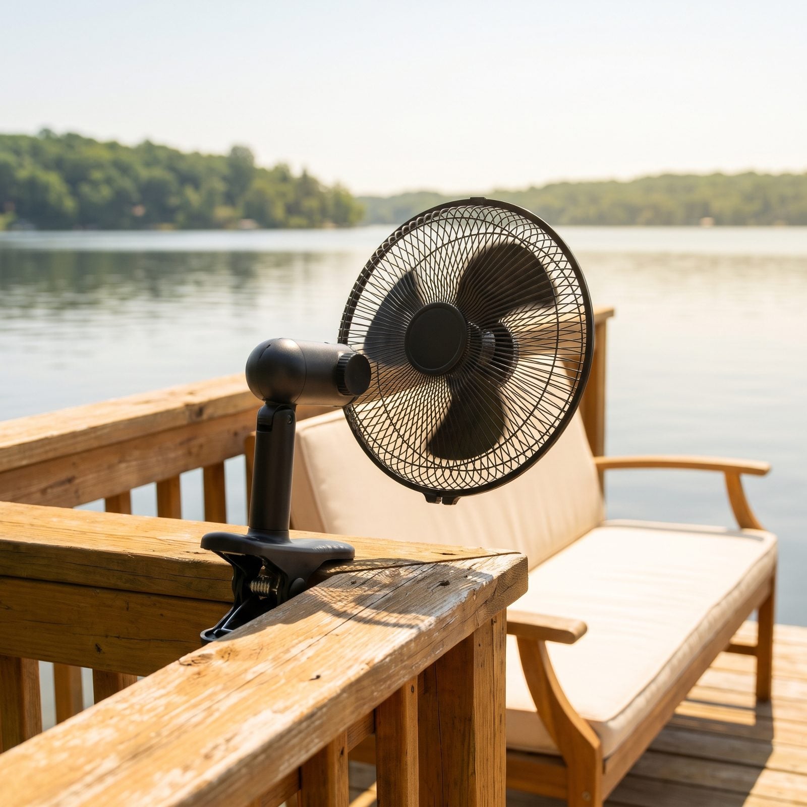 A Rechargeable Clamp Fan for Hot, Still Afternoons