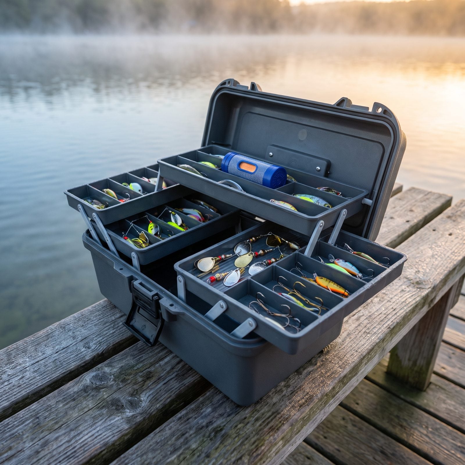 Rechargeable Desiccant Canisters Inside Tackle Boxes