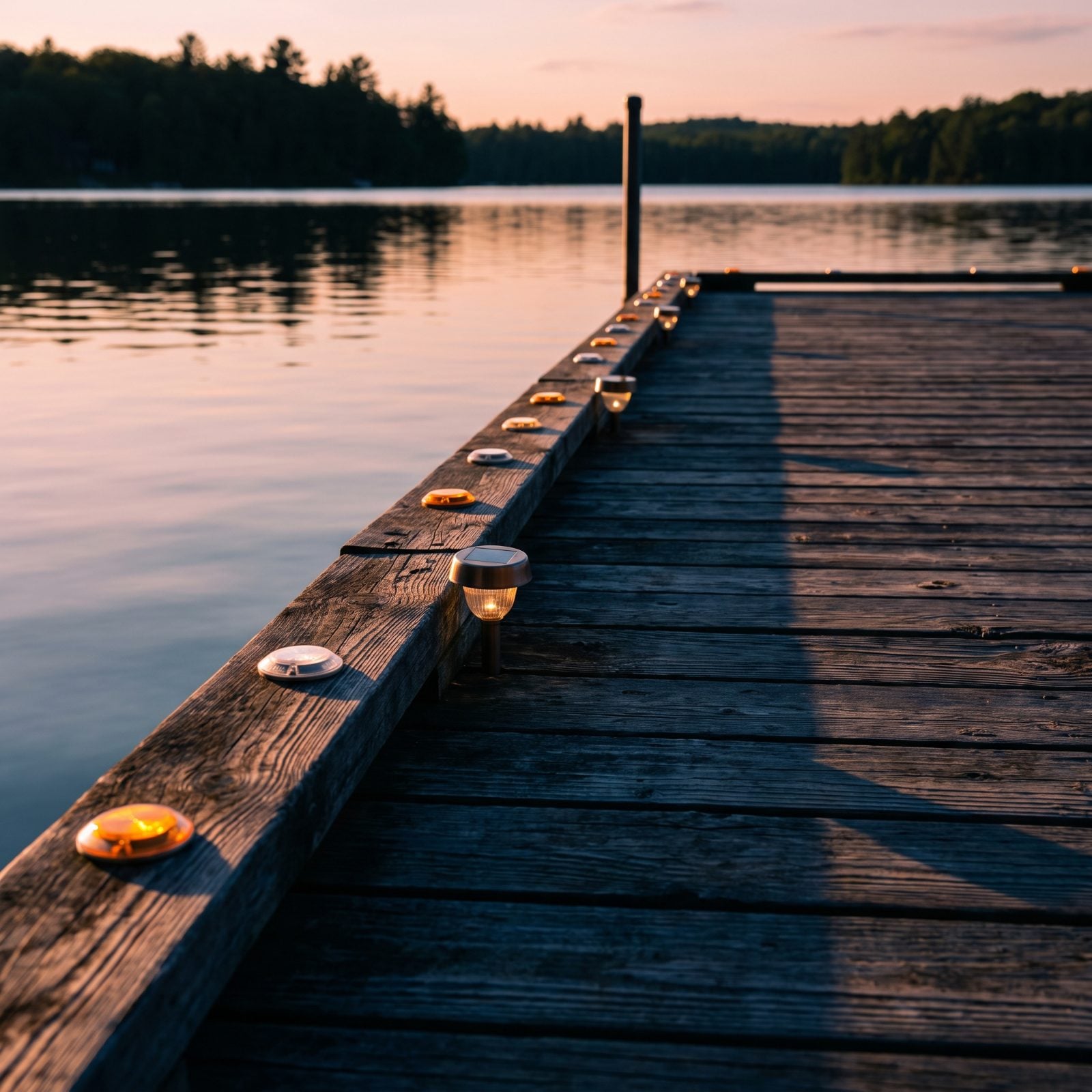 Reflective Markers Along the Dock's Outer Edge