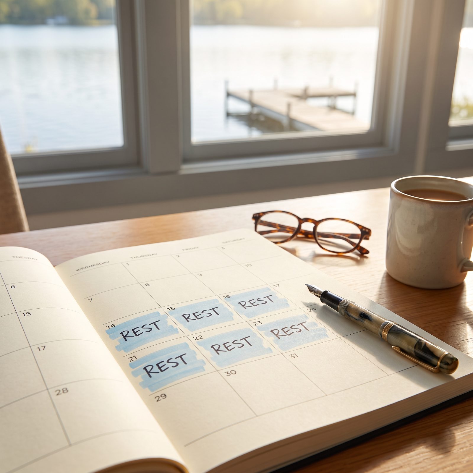 A Reverse Calendar That Schedules Rest Before Commitments