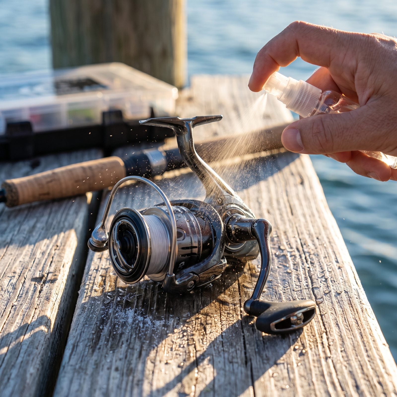 Rinse Fishing Reels With a Gentle Freshwater Mist