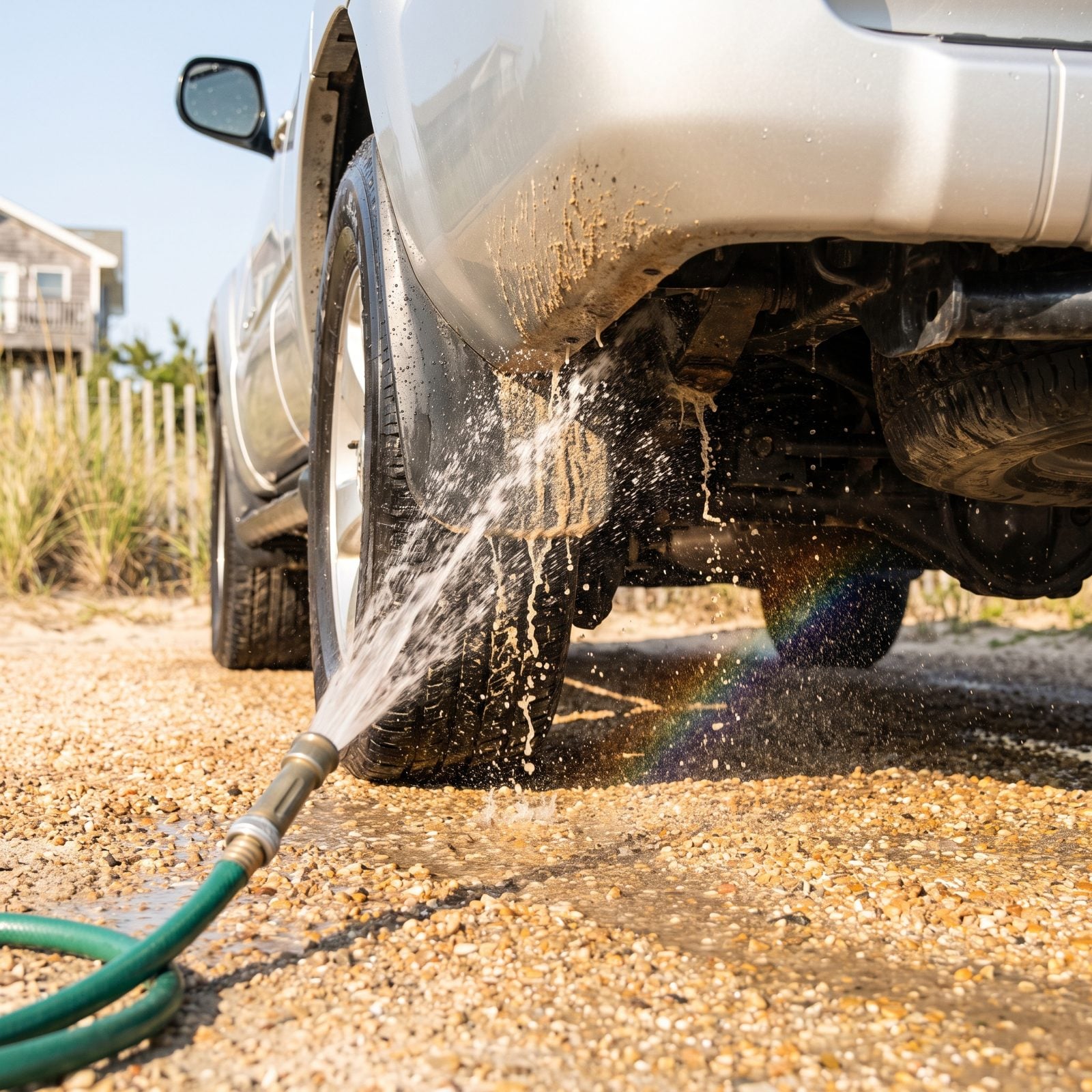 Rinse the Vehicle Underbody After Windy Beach Days