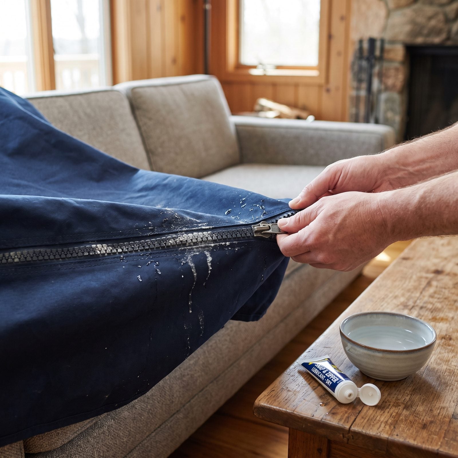 Rinse Zippers, Then Apply a Dry Marine Zipper Lubricant