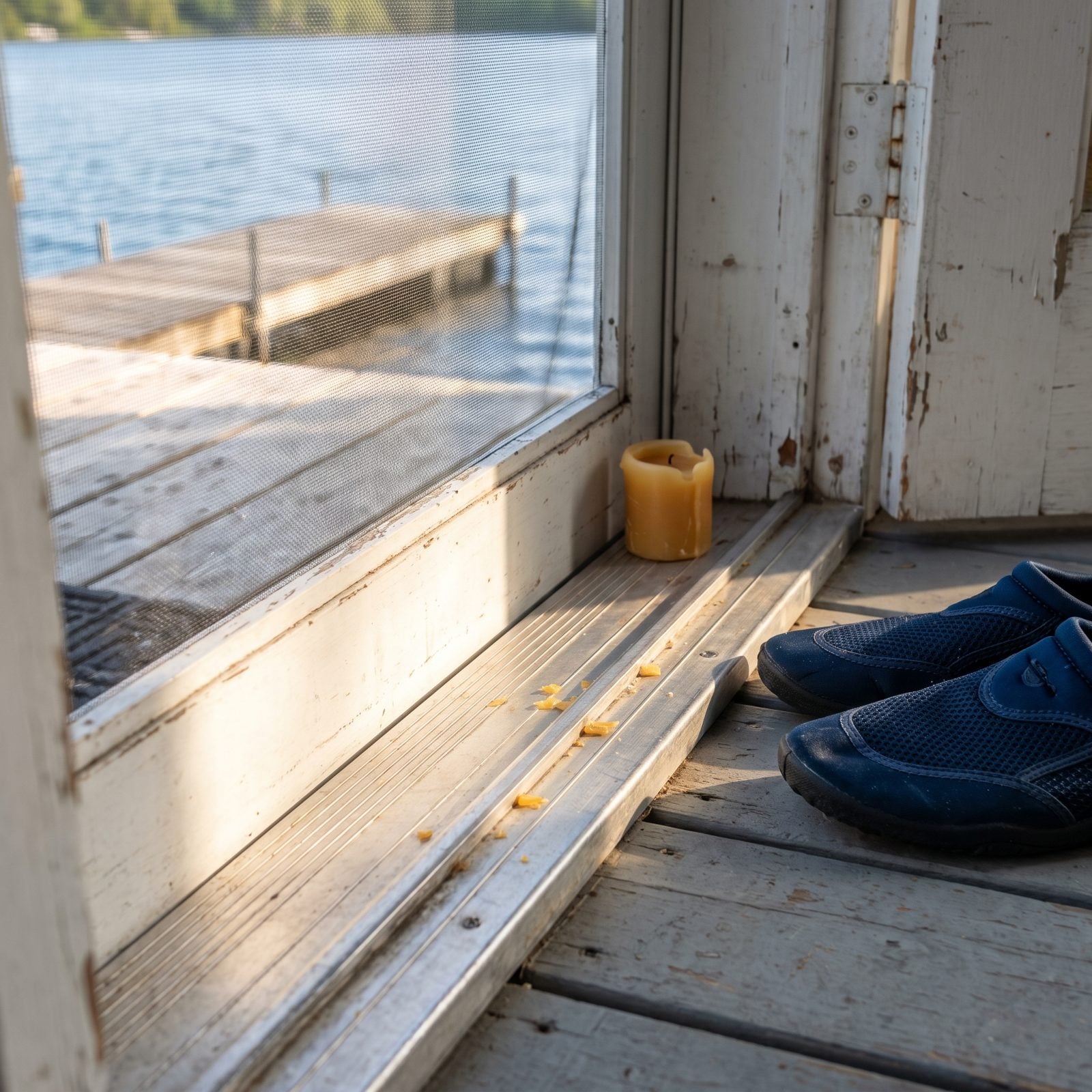 Rub Candle Wax Along Sticky Screen-Door Tracks