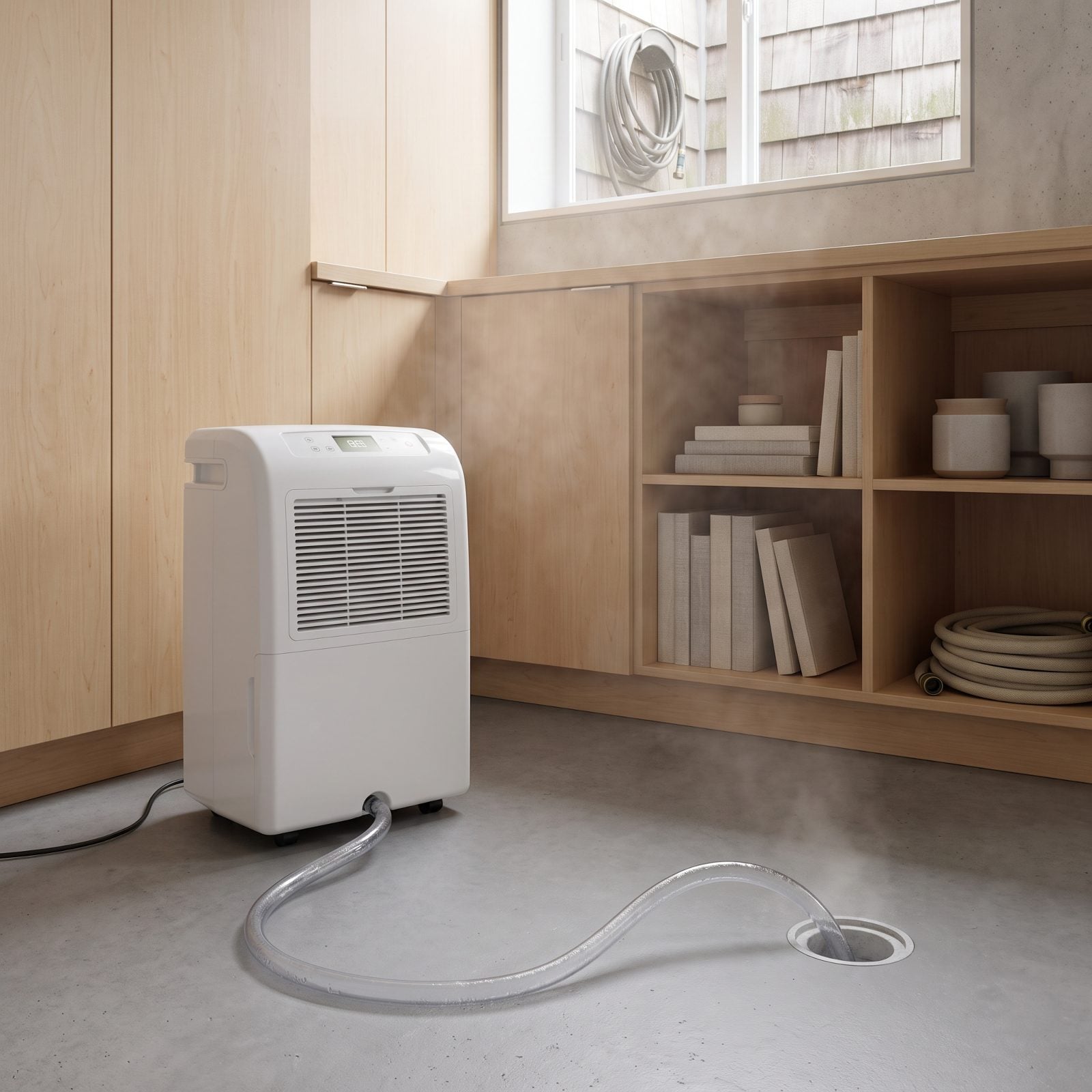 Run the Dehumidifier Through a Permanent Drain Hose