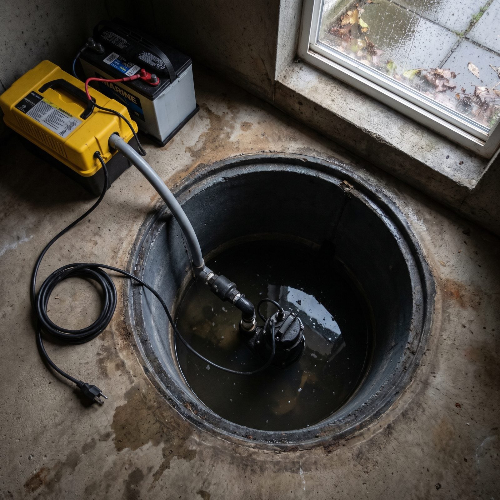 The Same Storm That Floods the Basement Knocks Out the Sump Pump