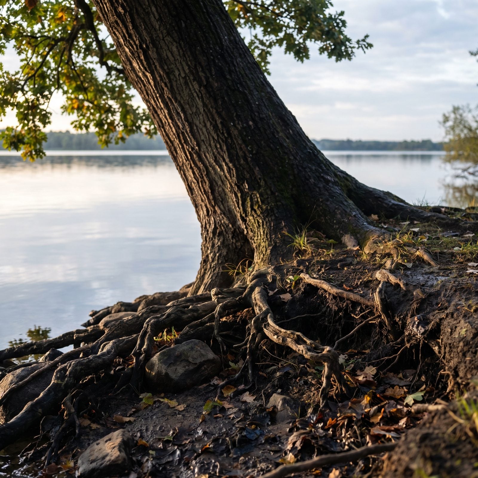 Saturated Shoreline Soil Can Destabilize Mature Trees