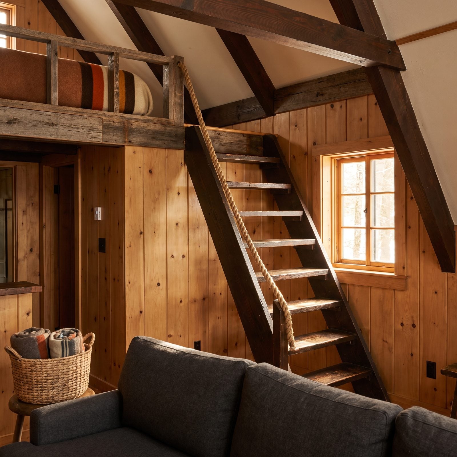 A Ship's Ladder to the Sleeping Loft
