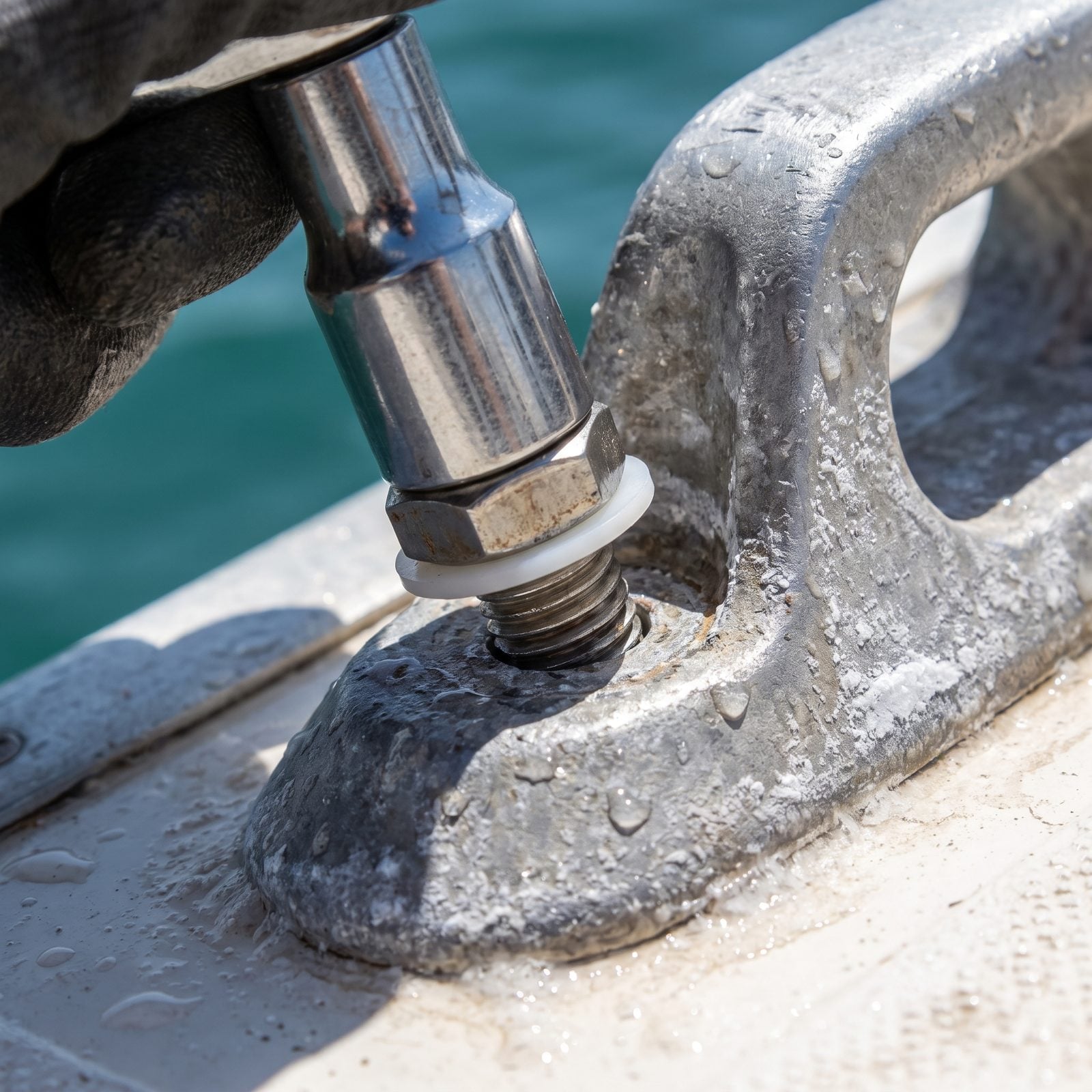 Slip Nylon Washers Between Stainless Hardware and Aluminum