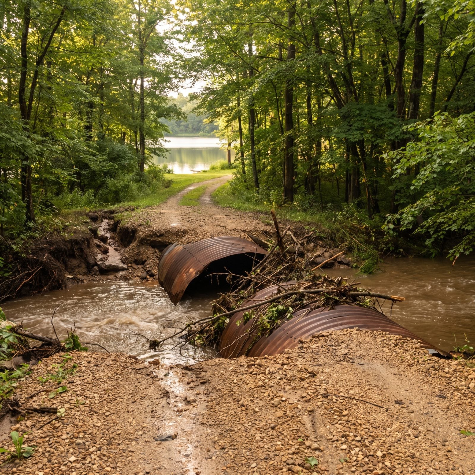 A Small Washed-Out Culvert Can Strand Your Only Driveway