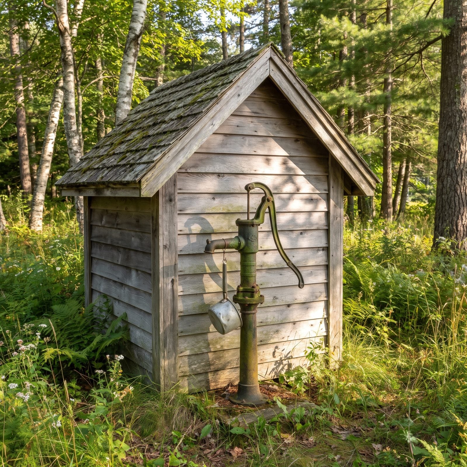 A Spring-Fed Well House Out Back