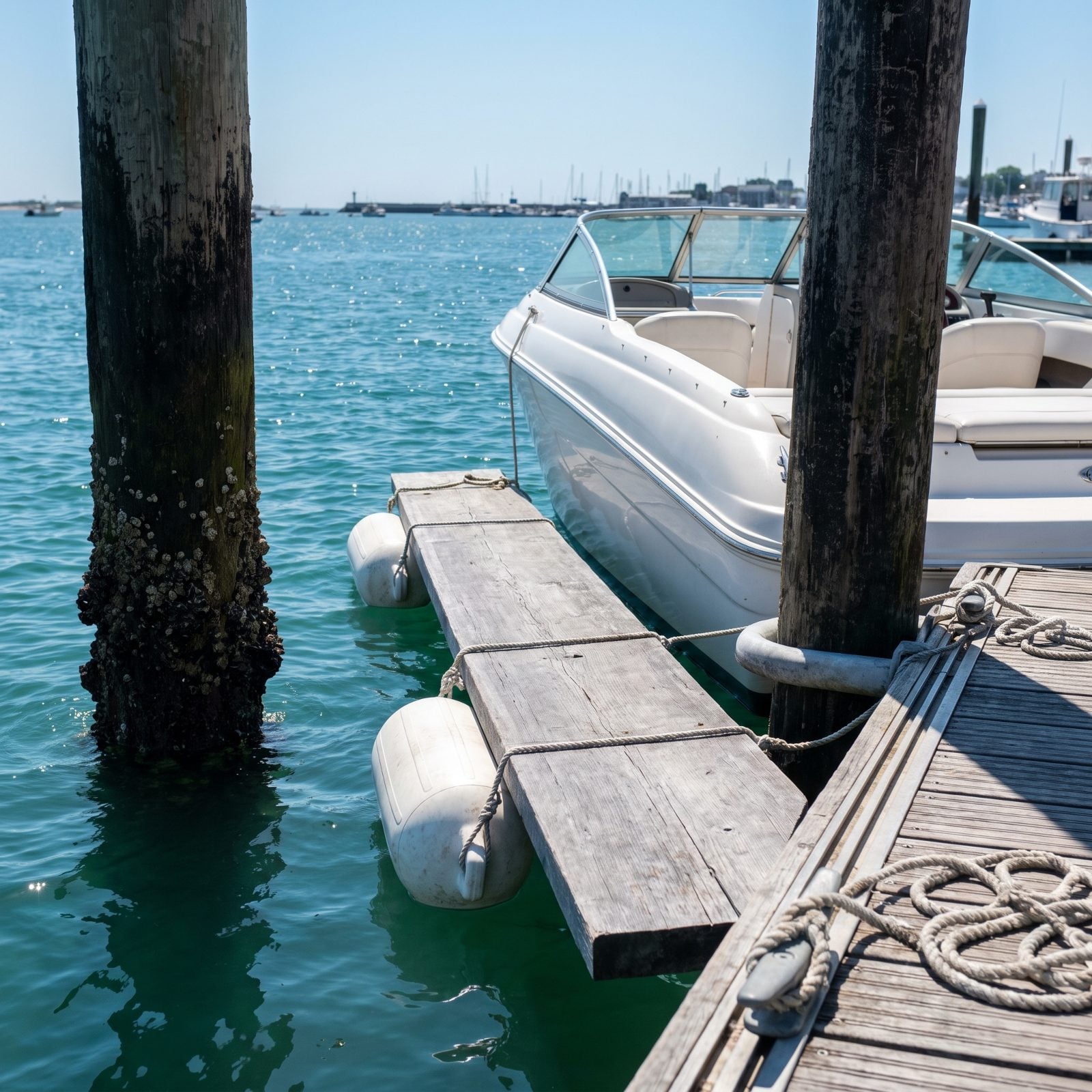 Stand-Off Fender Boards That Protect Hulls From Exposed Pilings