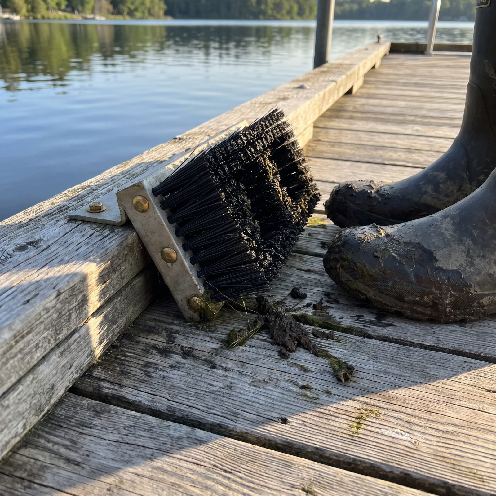 A Stiff Boot Brush at the End of the Dock