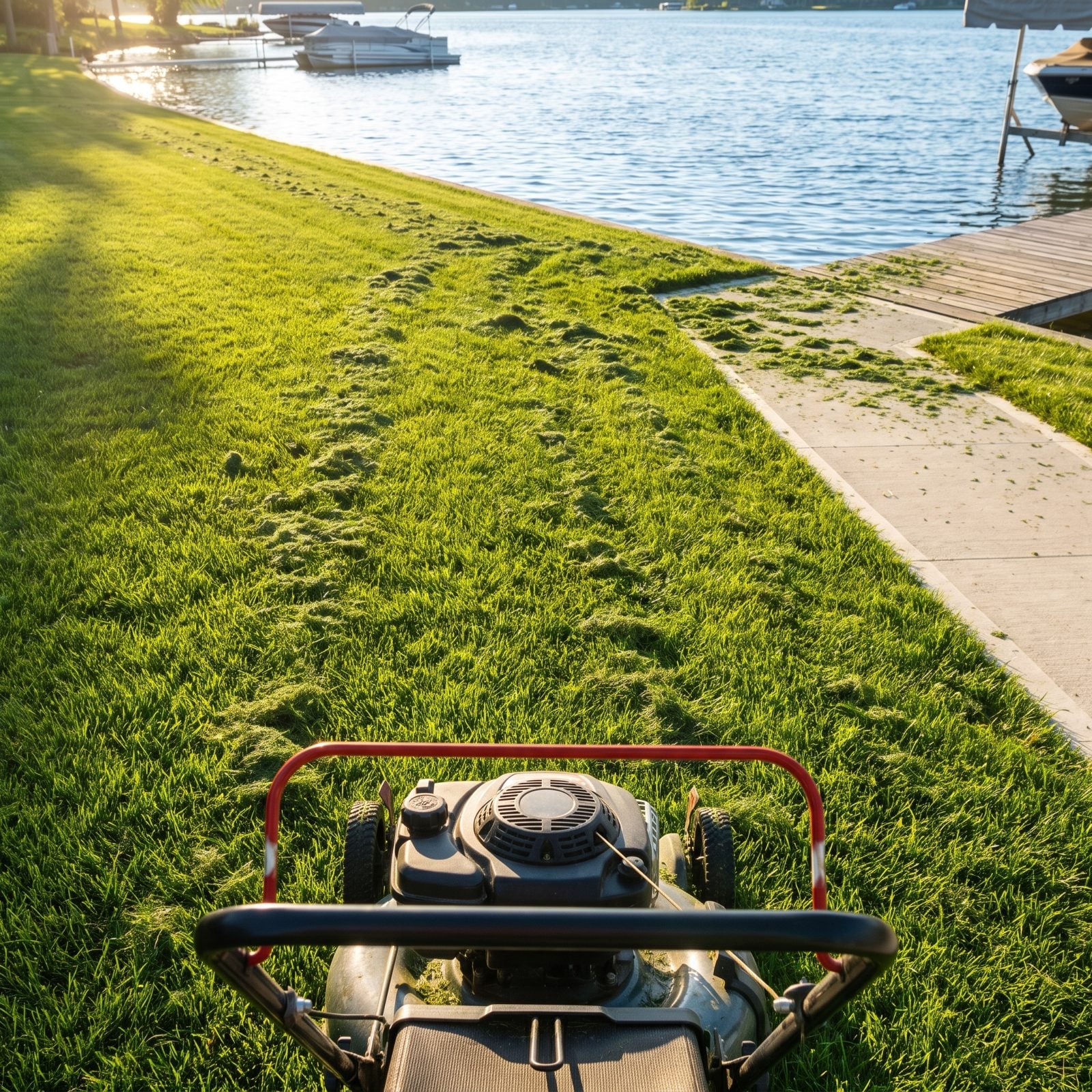 Stop Blowing Grass Clippings Toward the Lake