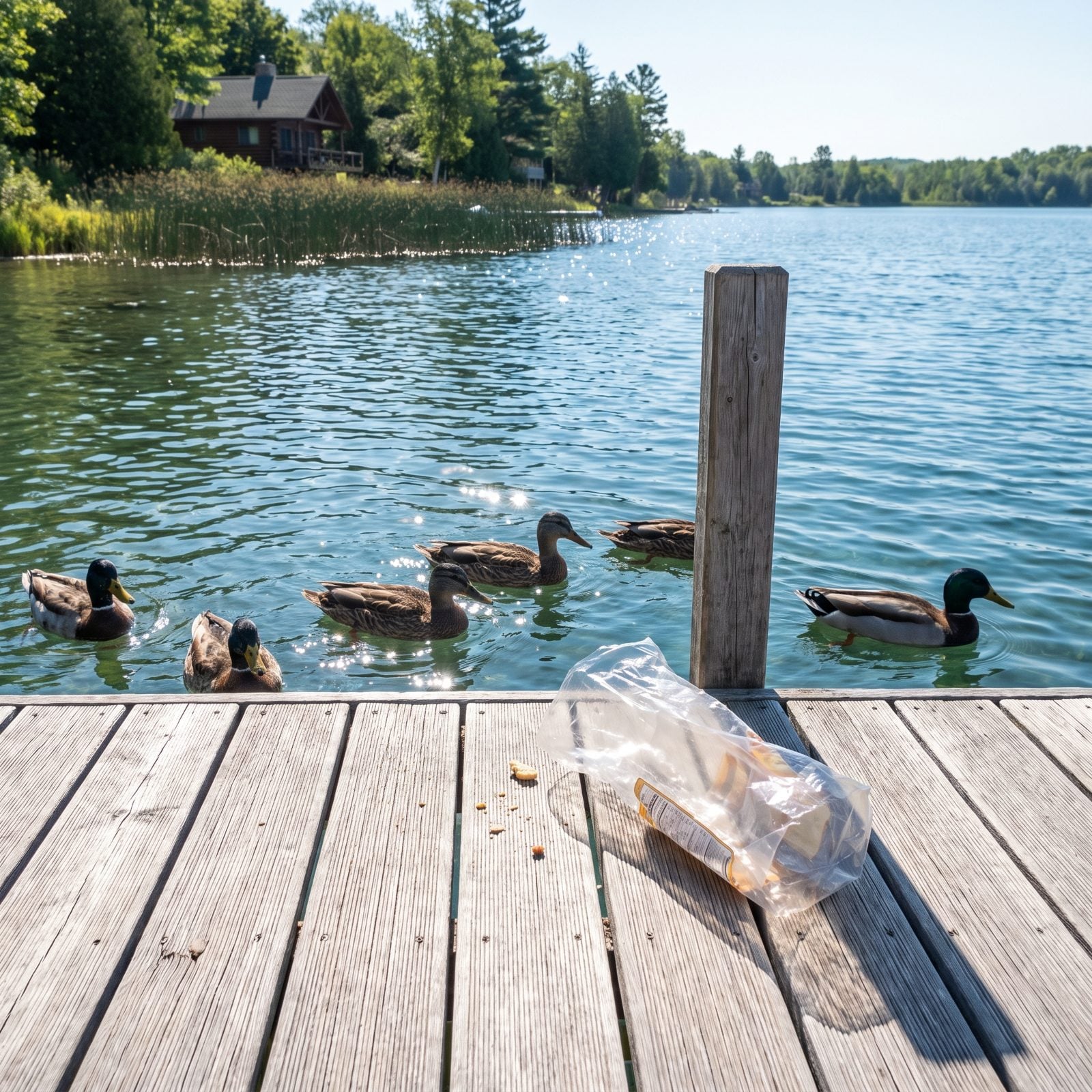 Stop Feeding Ducks From the Dock
