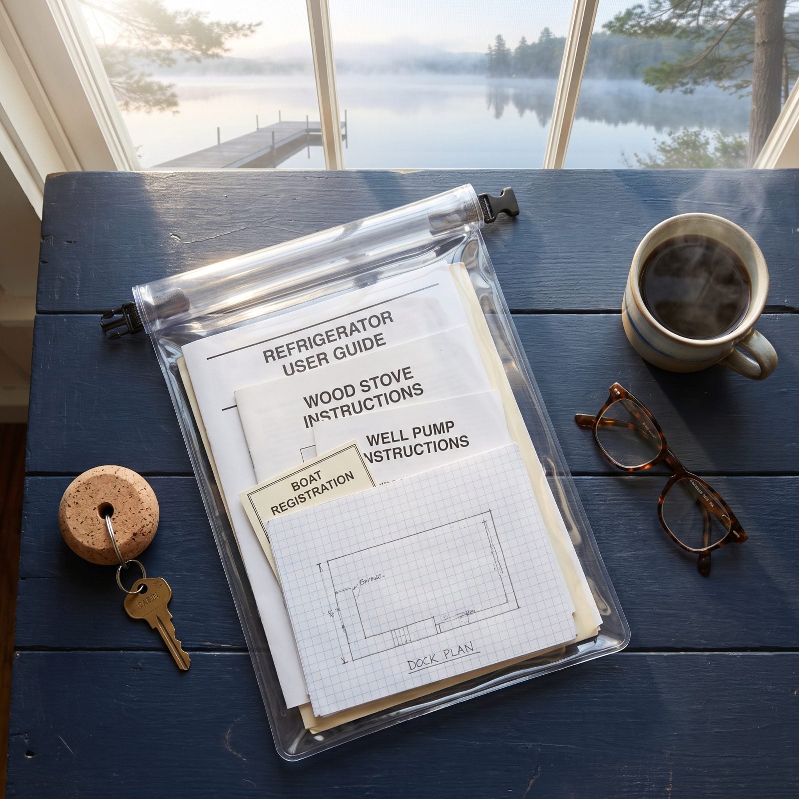 Store Cabin Manuals in a Waterproof Map Case