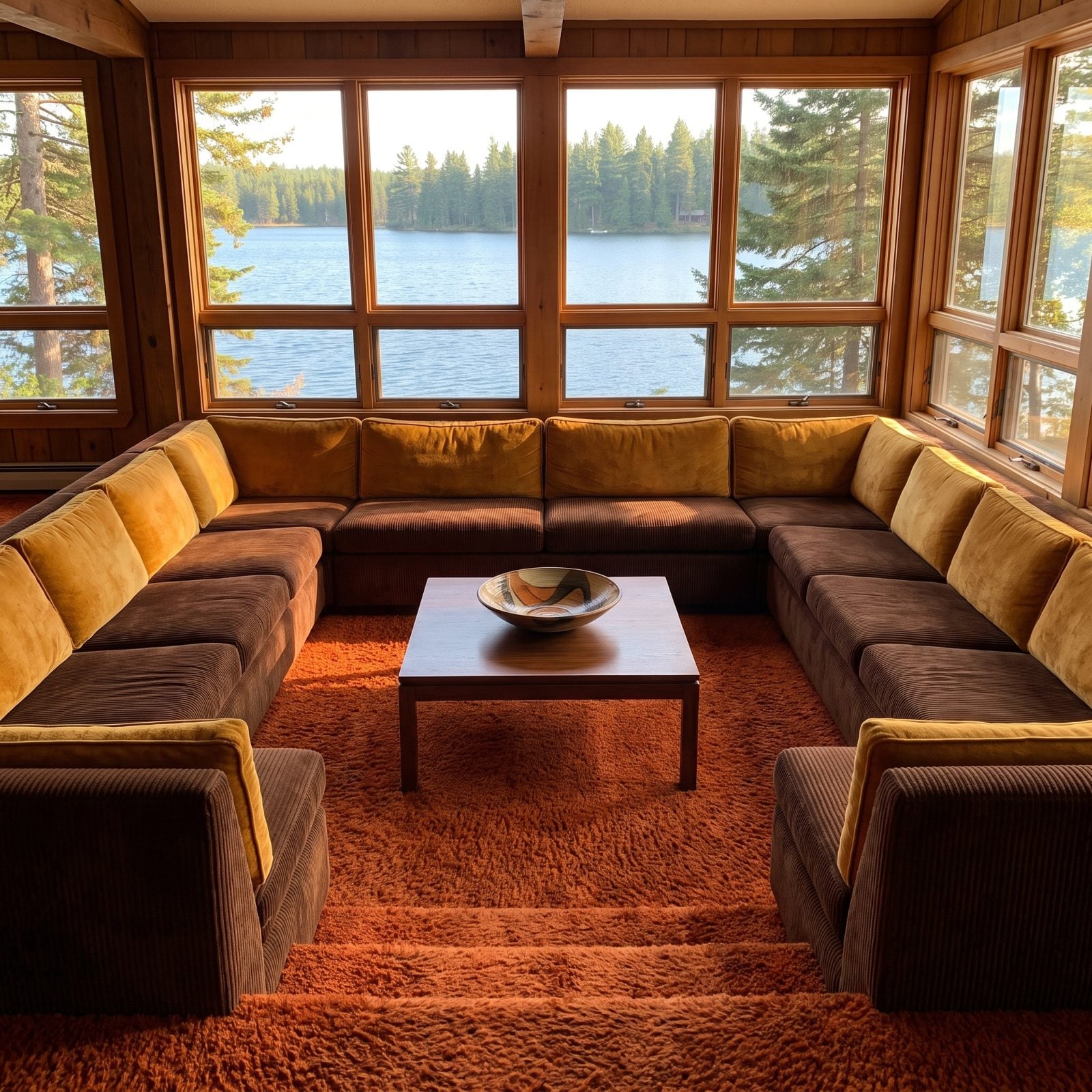A Sunken Conversation Pit Facing the Lake