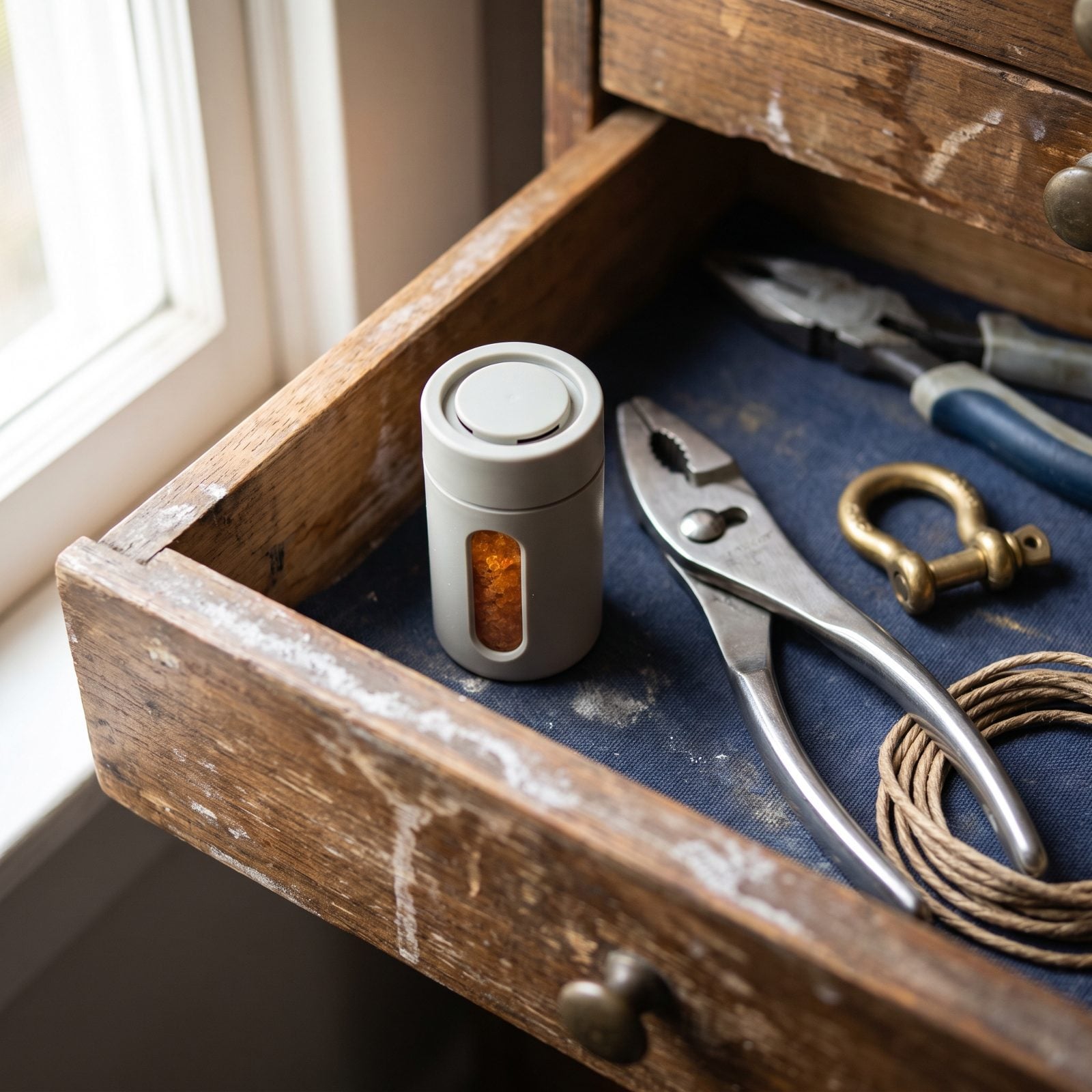 Tuck Rechargeable Silica Canisters Into Tool Drawers