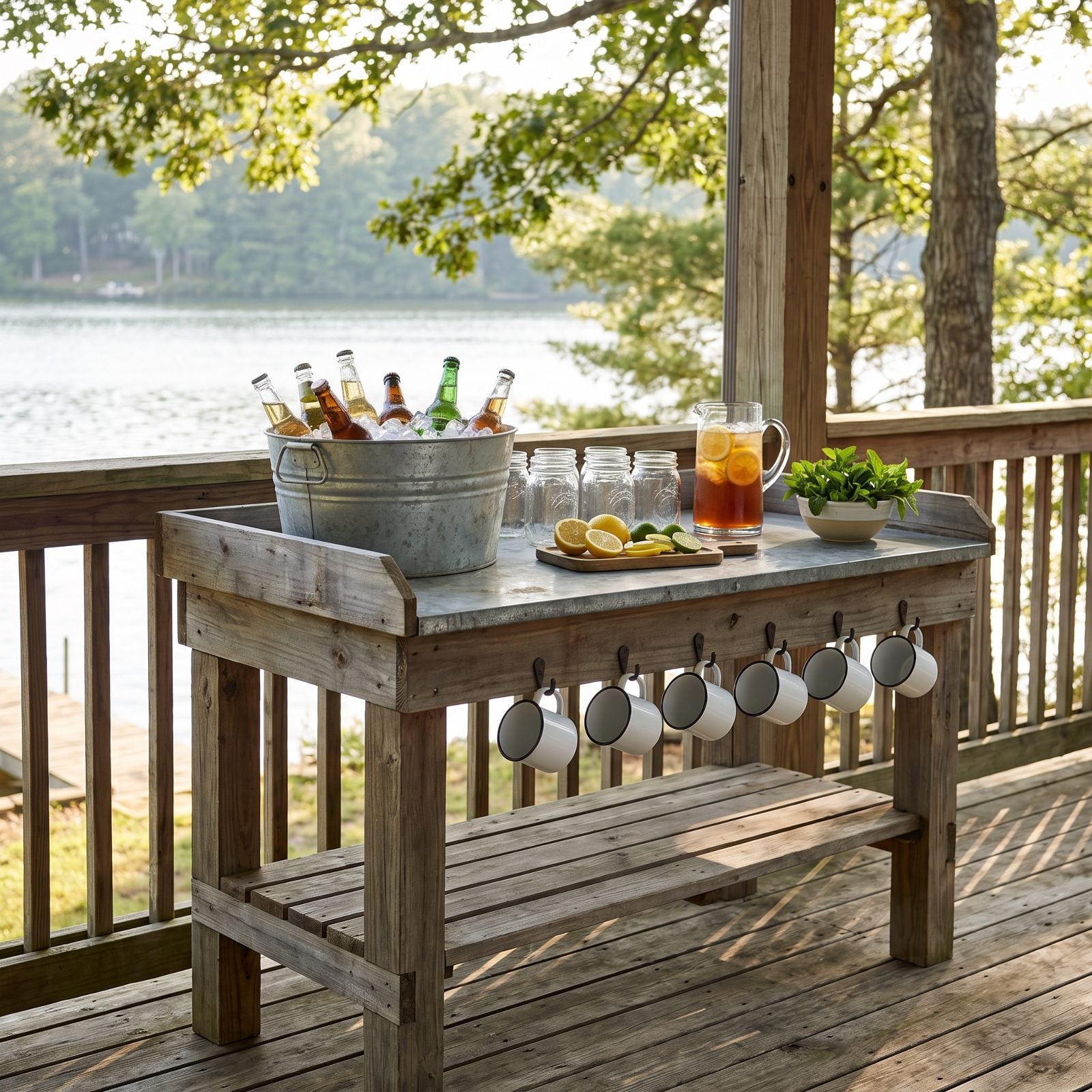 Turn a Potting Bench Into a Self-Serve Drink Station