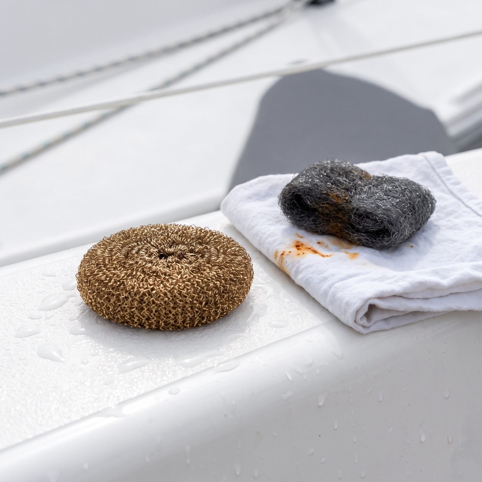Use Bronze Wool Where Steel Wool Would Leave Rust Freckles