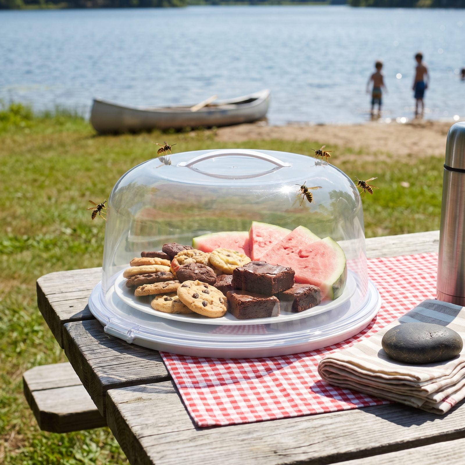Use a Cake Carrier to Protect Outdoor Snacks