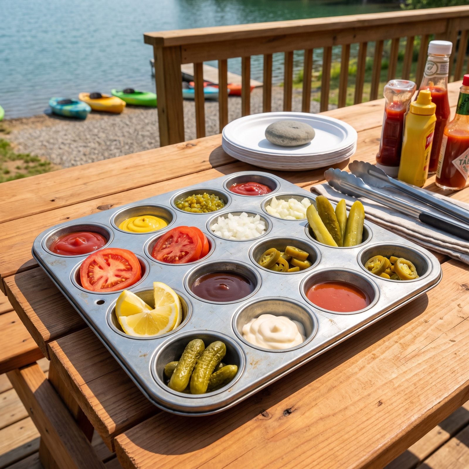 Use a Muffin Tin as a Condiment Caddy