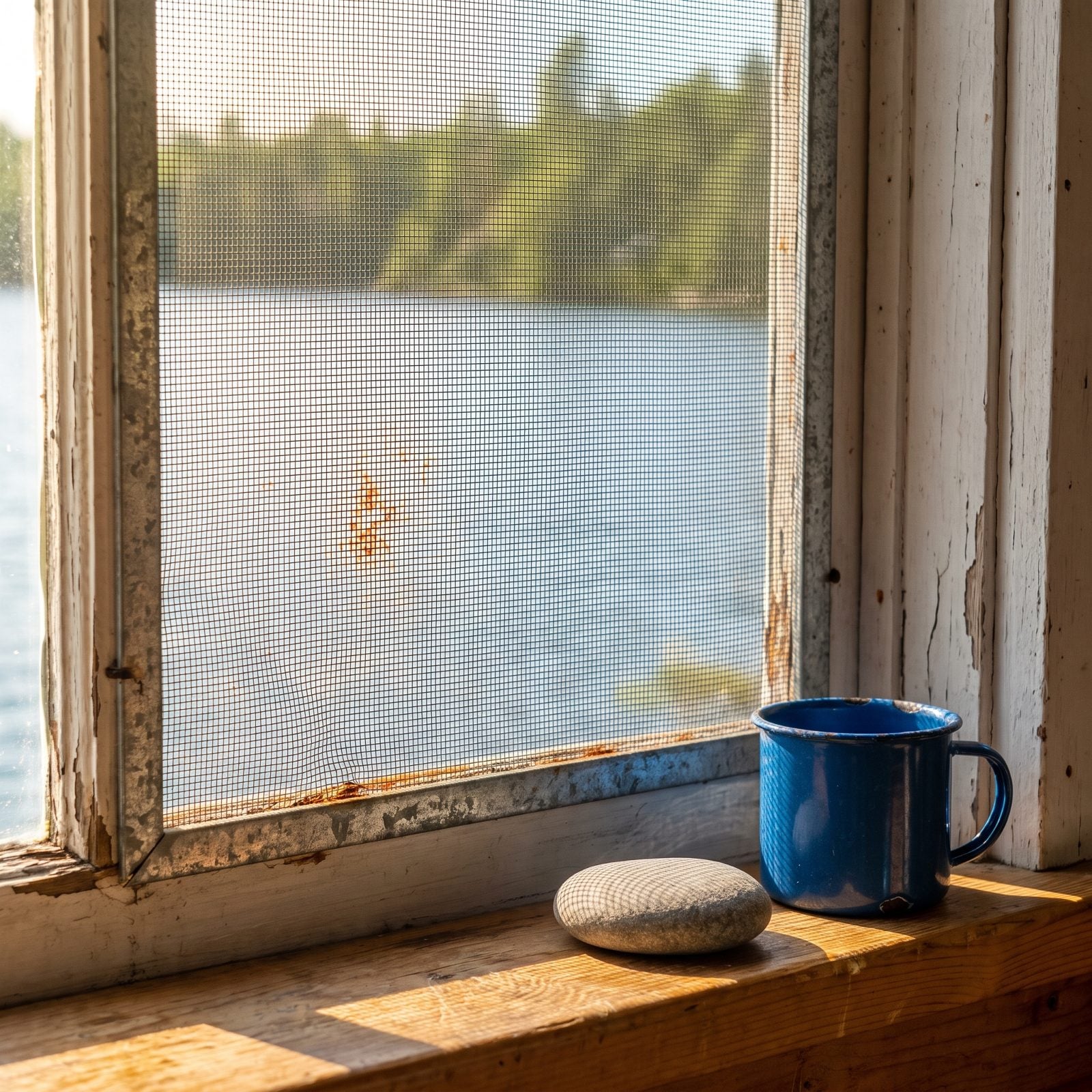 Window Screens With That Rusty, Summer-Smell Metal Mesh