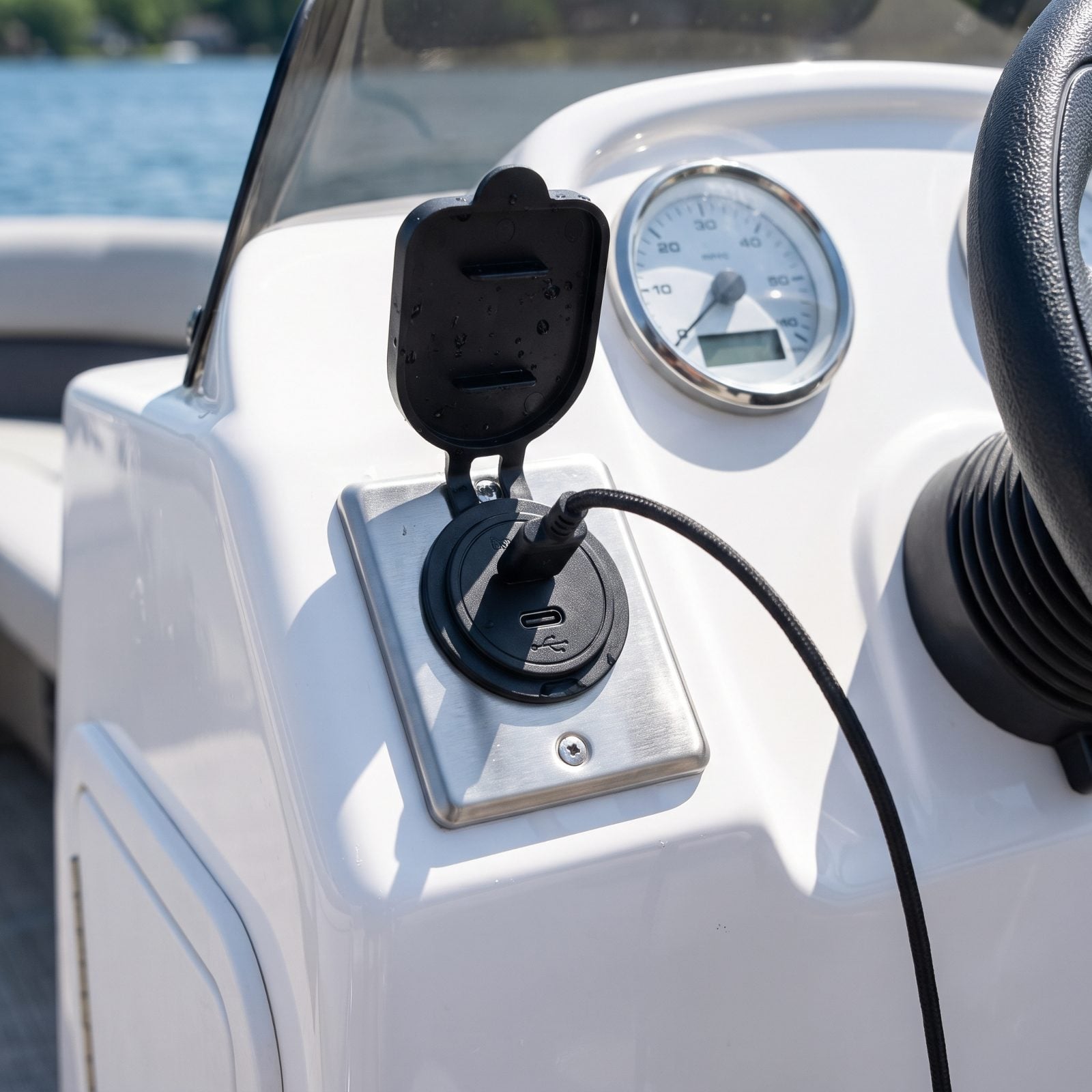 Wire In a Waterproof USB-C Charging Station