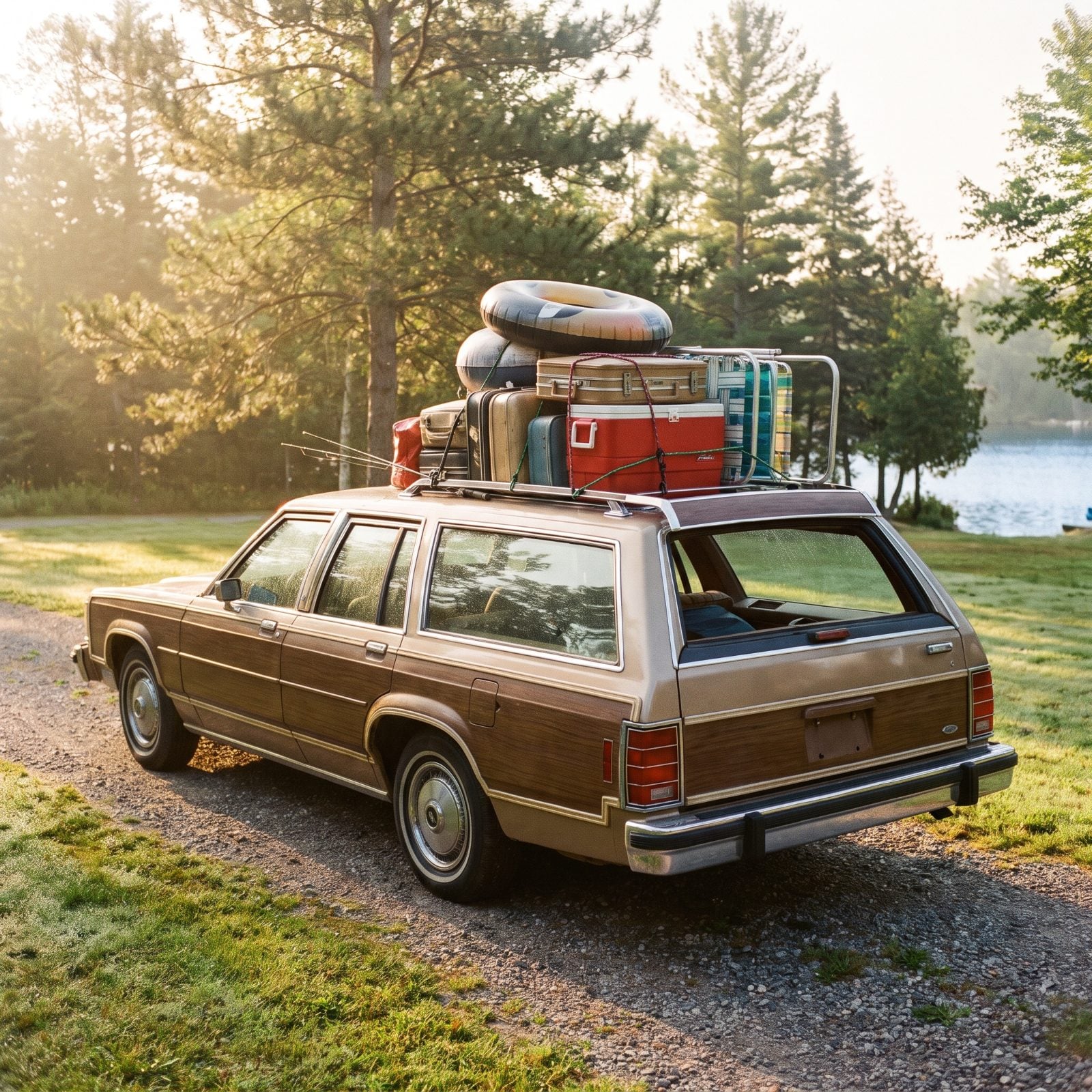 The Wood-Paneled Station Wagon Packed to the Roof