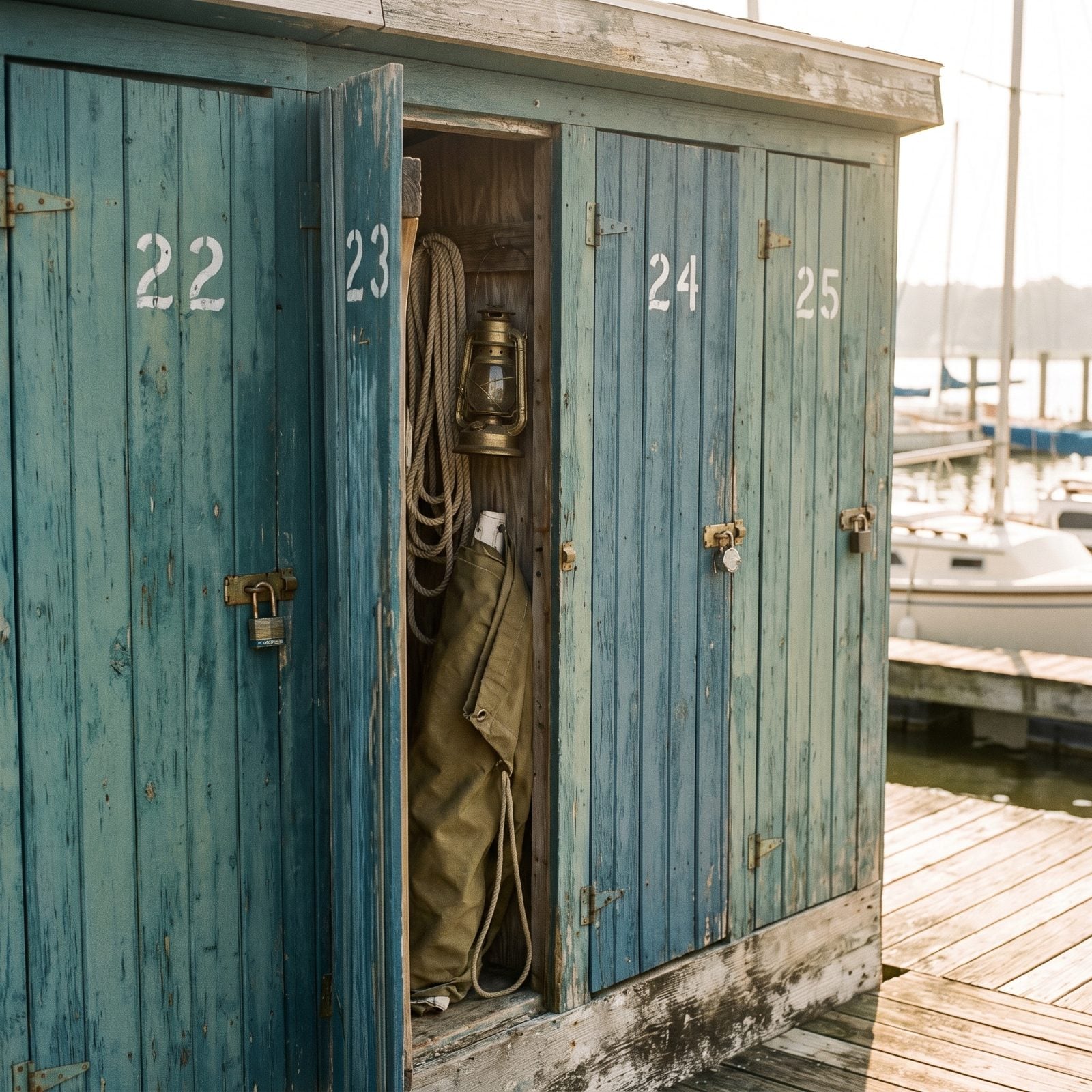 Wooden Lockers Built for Every Slip Holder